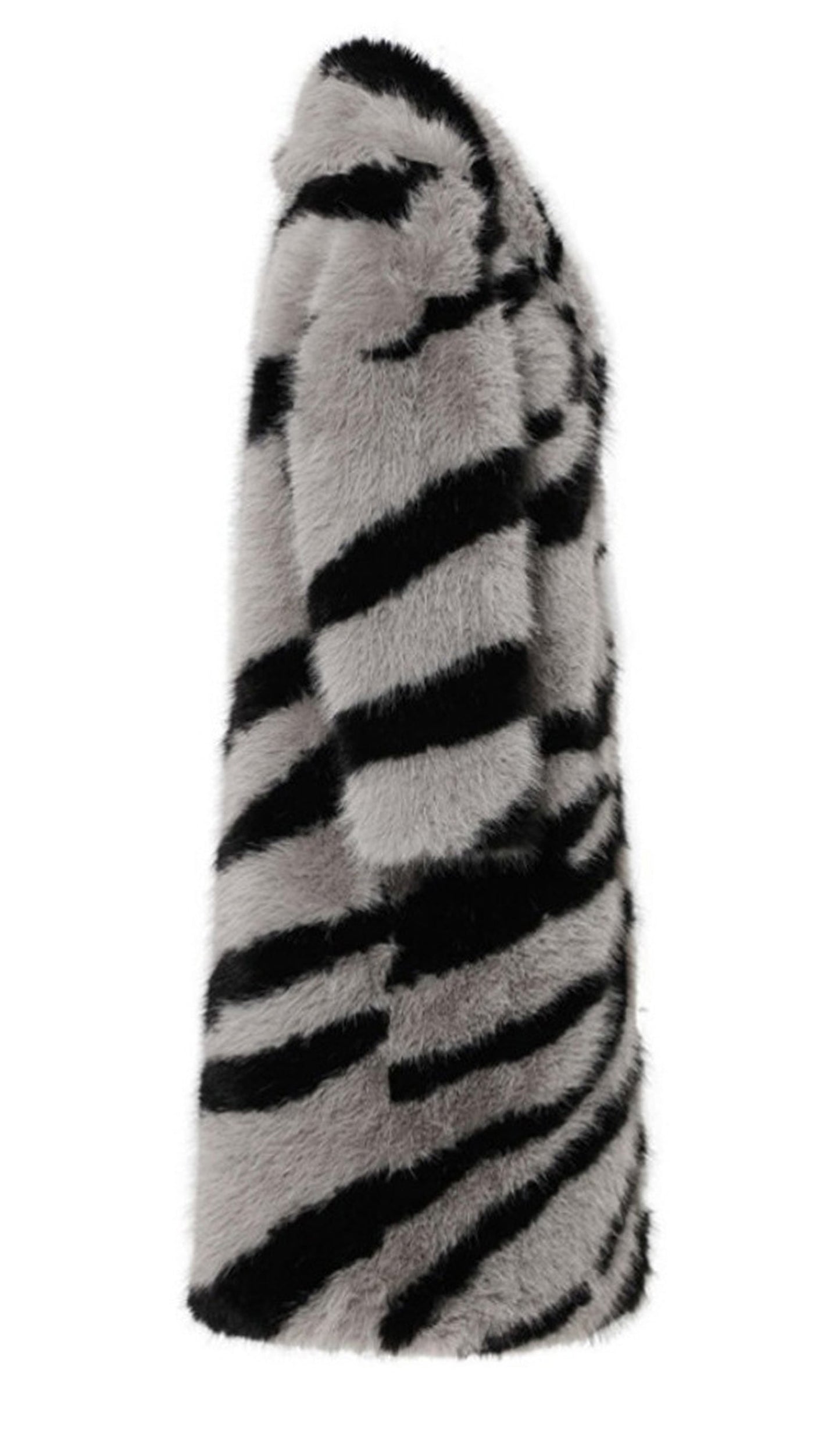 Suni Kürk Zebra Desenli Kaban