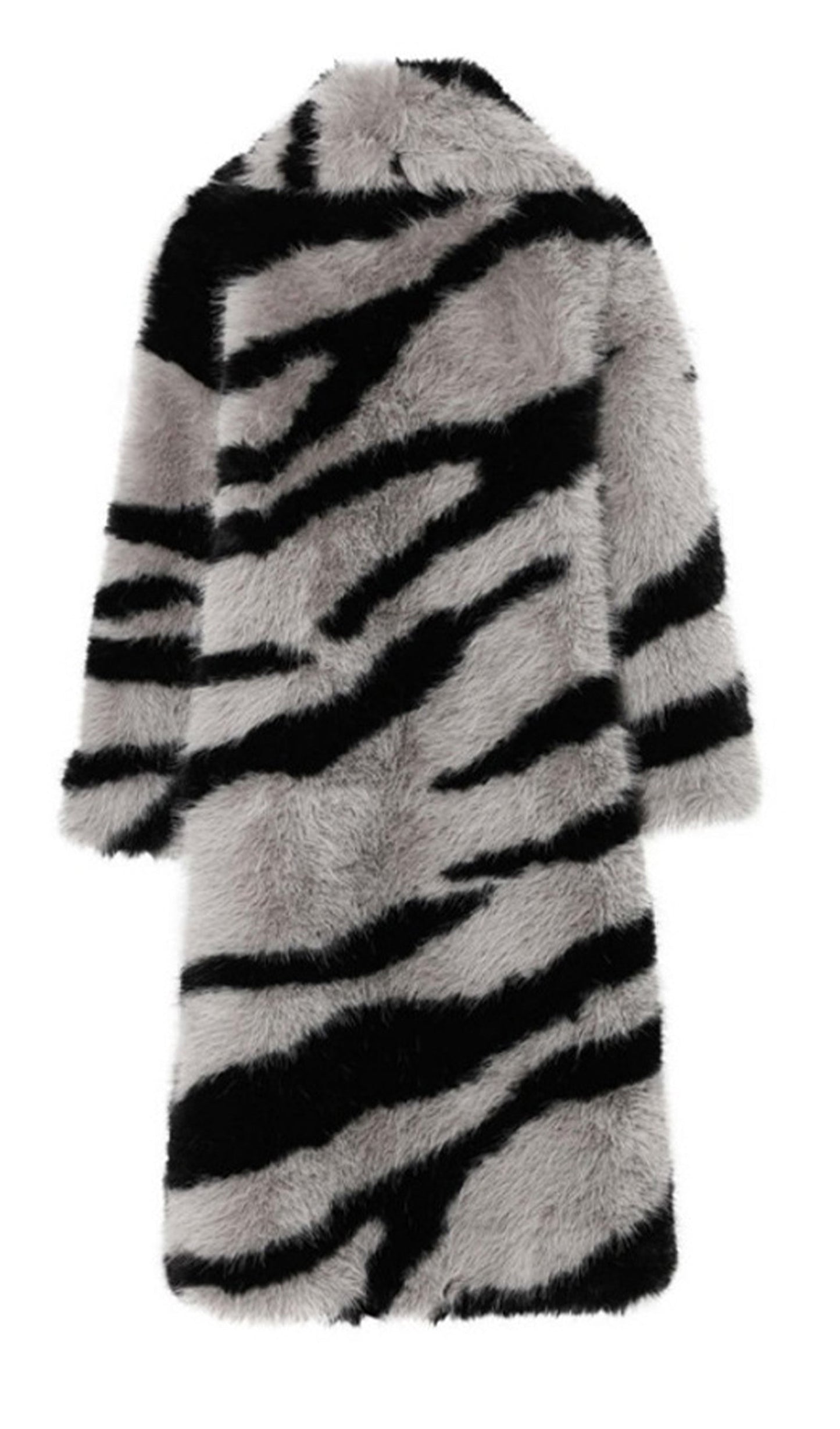 Suni Kürk Zebra Desenli Kaban