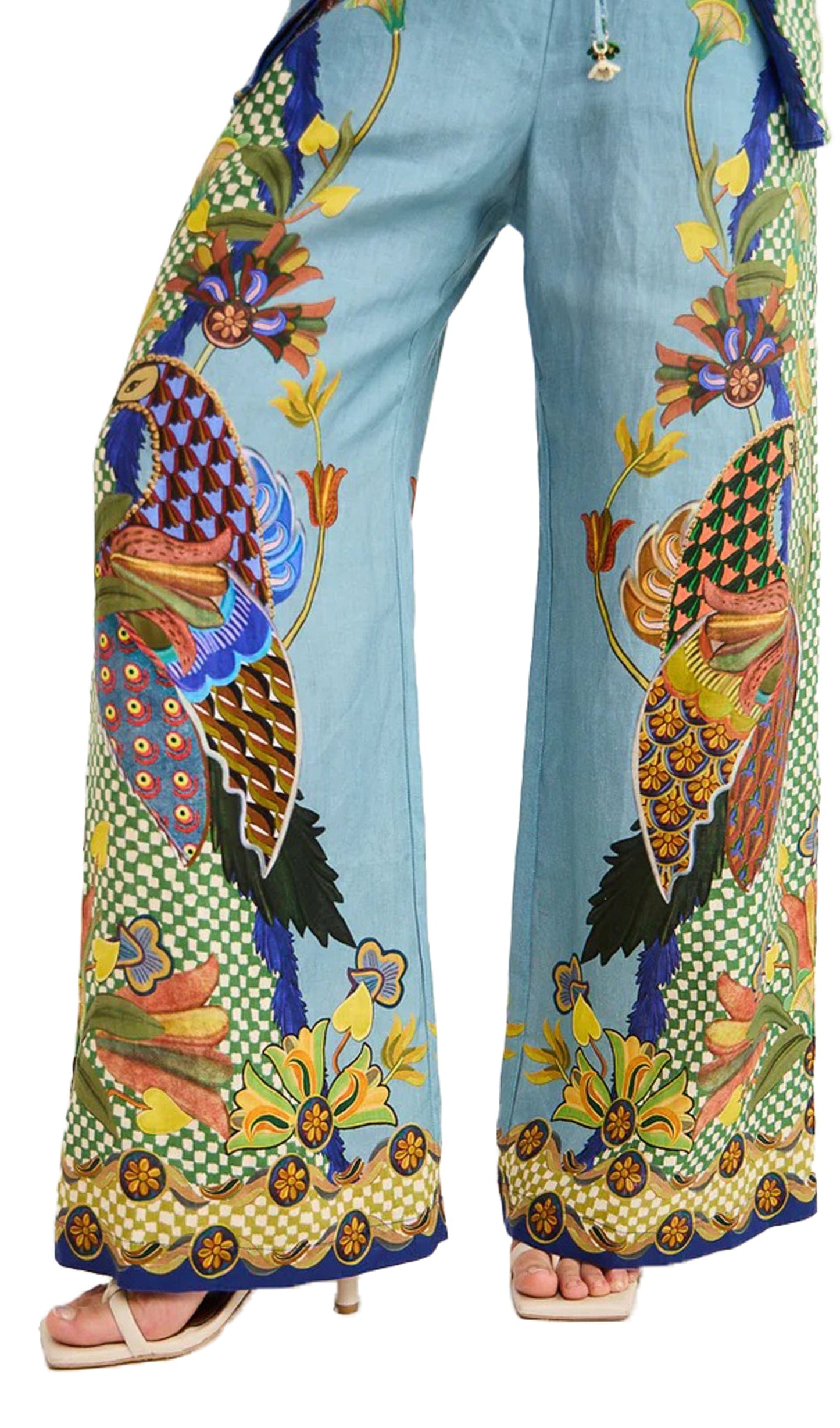 Çiçekli Kıyafetler Uzun Kollu İki Parça Takım