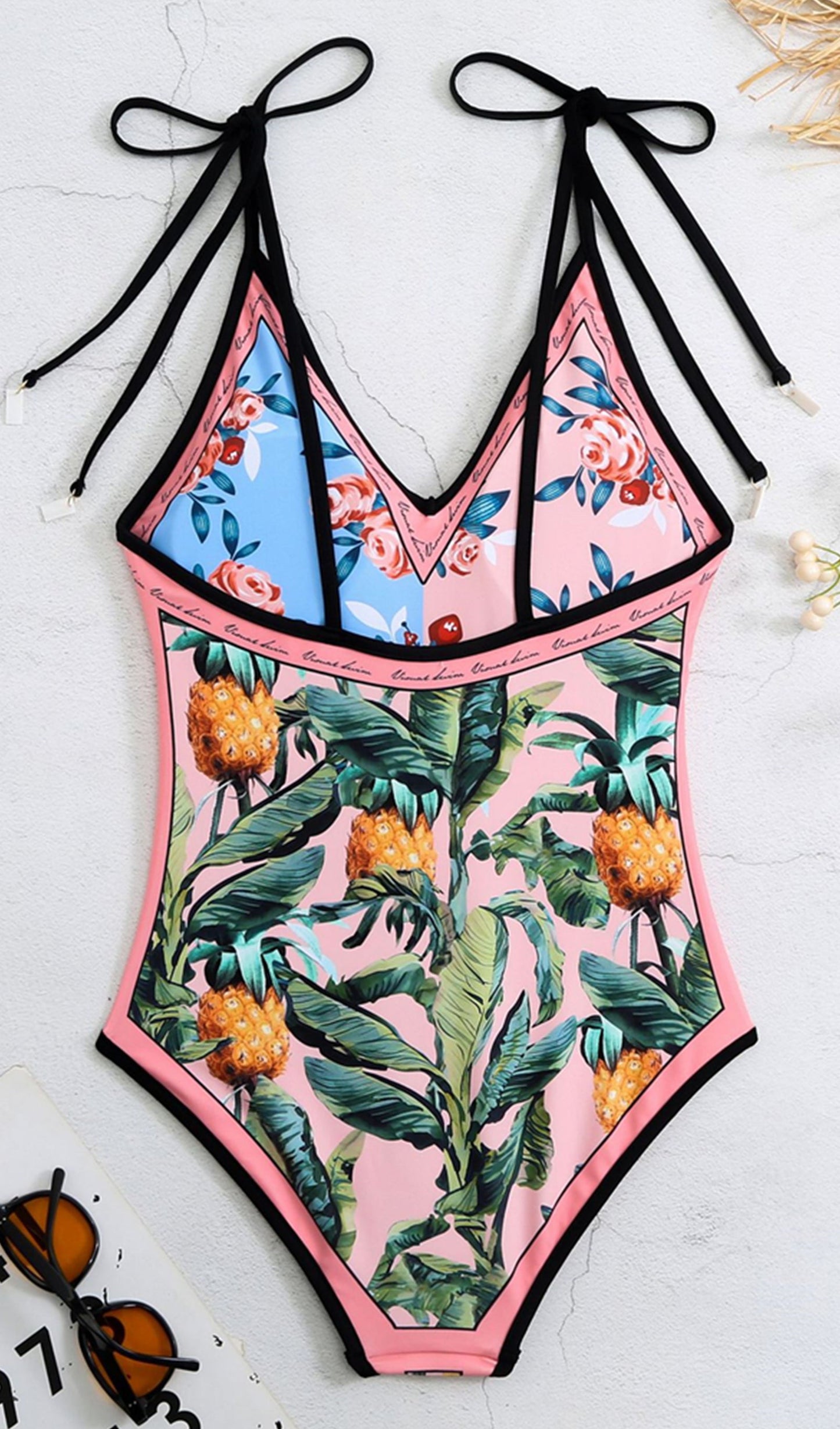 Tersinir Çiçekli Tek Parça Mayo Plaj Kıyafeti