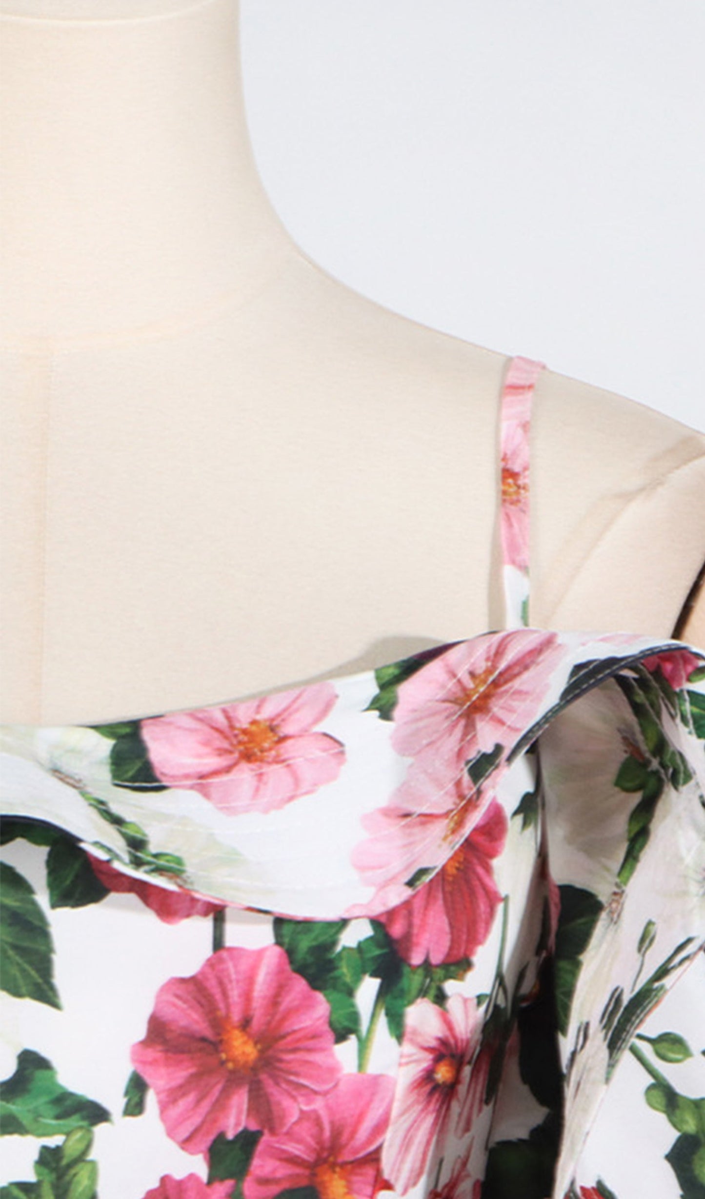 Soğuk Omuz Çiçekli Slip Mini Elbise