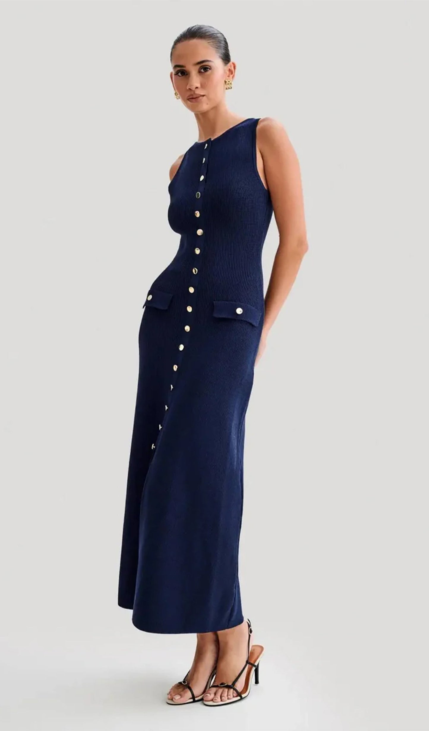 A-line Örme Midi Elbise