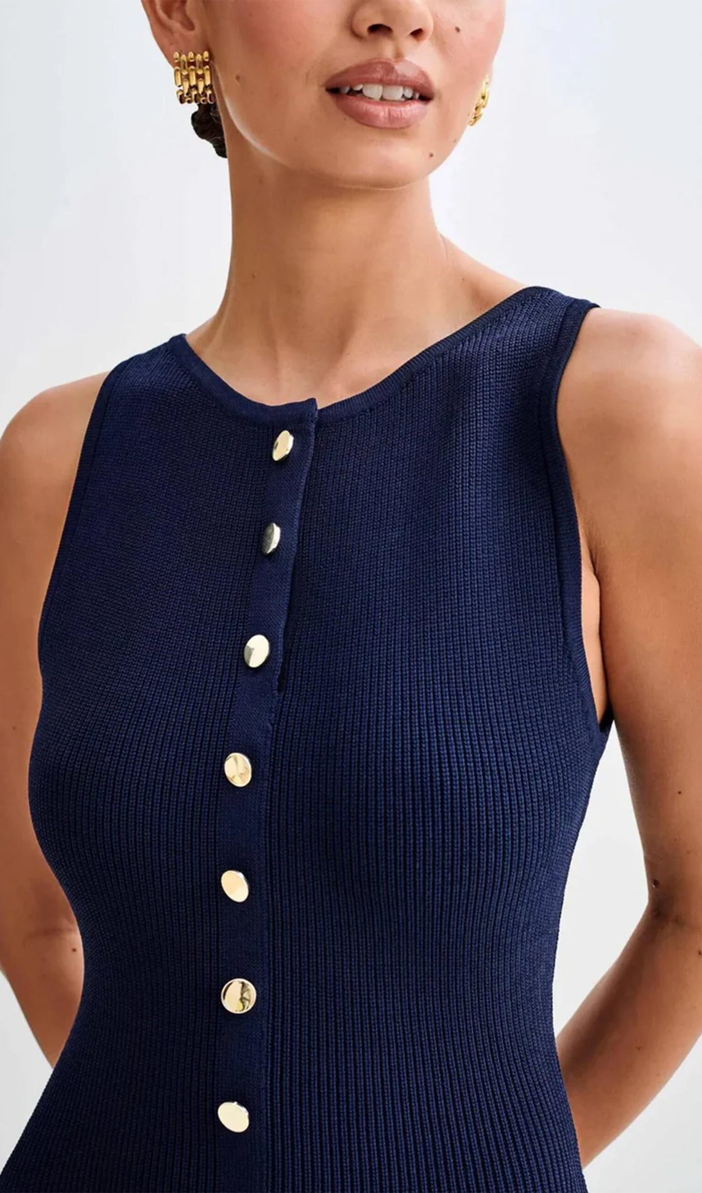 A-line Örme Midi Elbise