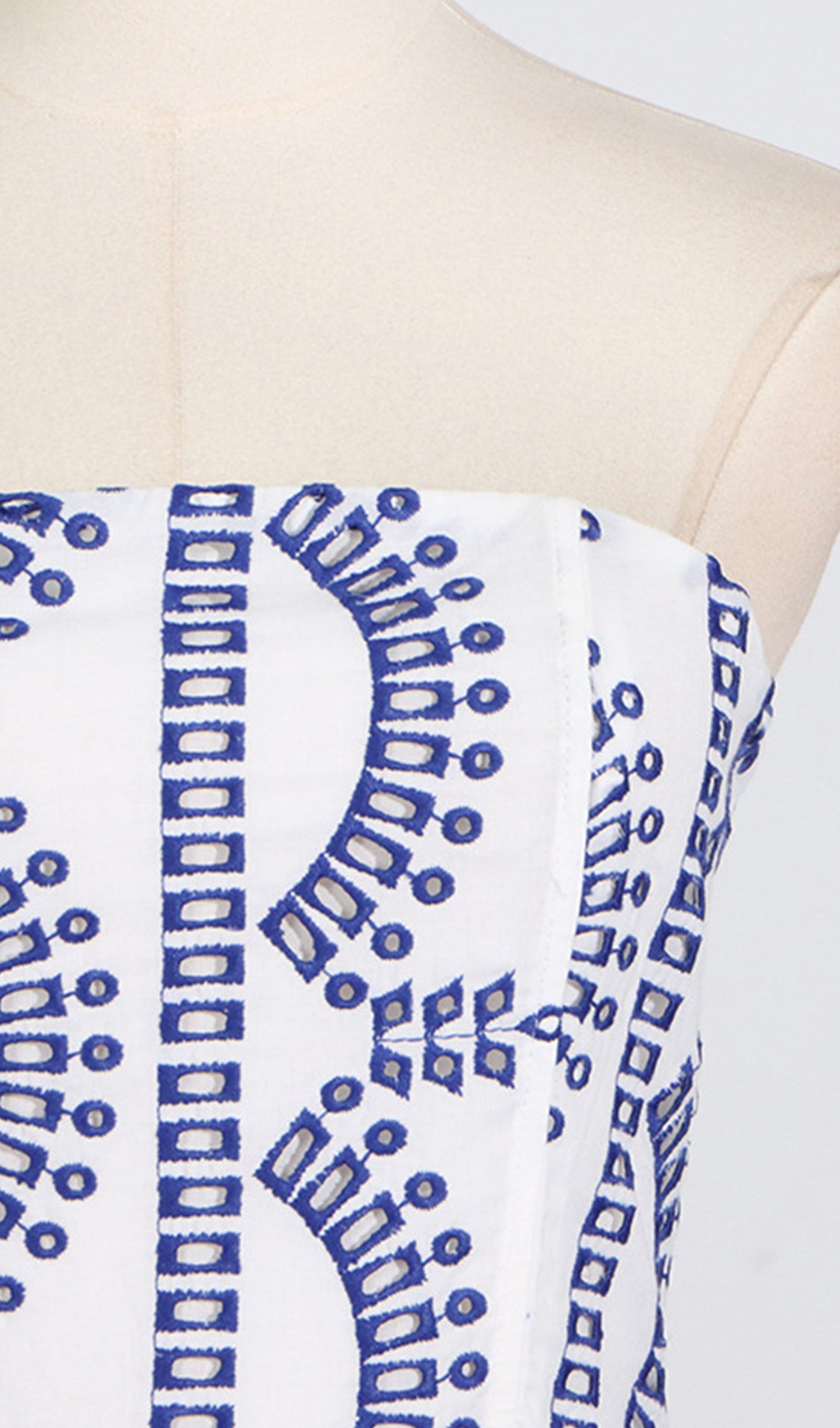Çiçekli Fit ve Flare Midi Salıncak Bandeau Elbise