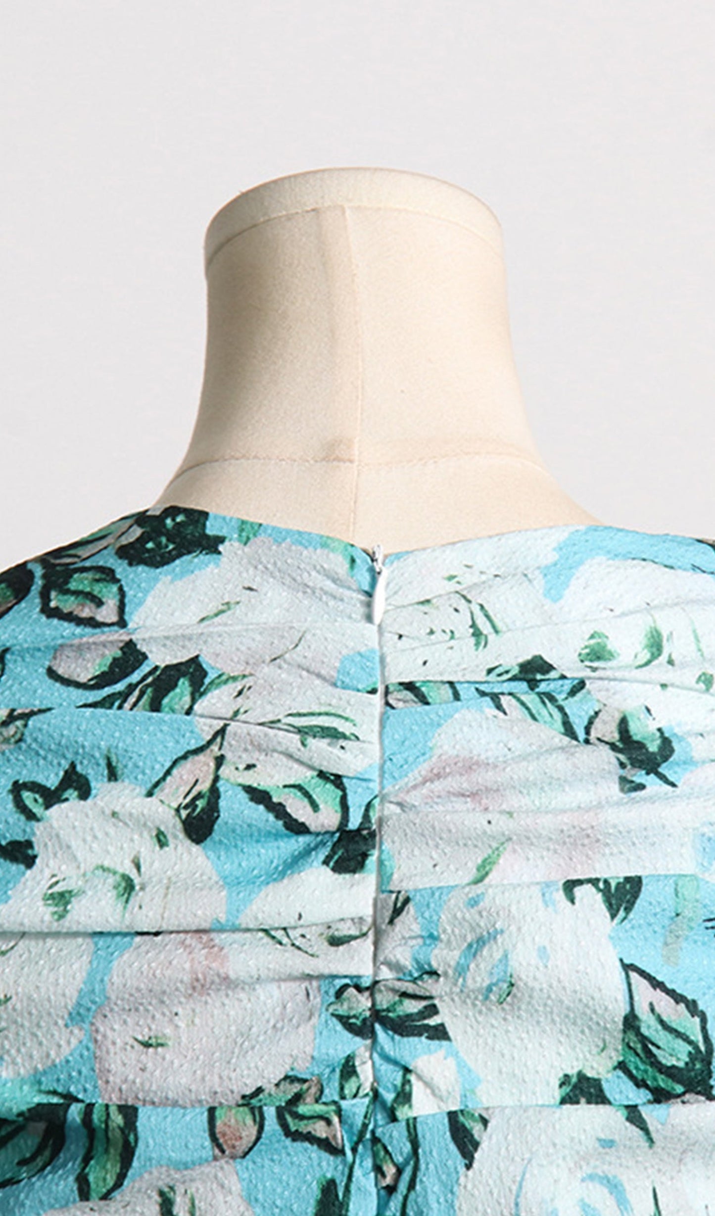 Uzun Kollu Çiçekli Fırfırlı Bodycon Mini Elbise