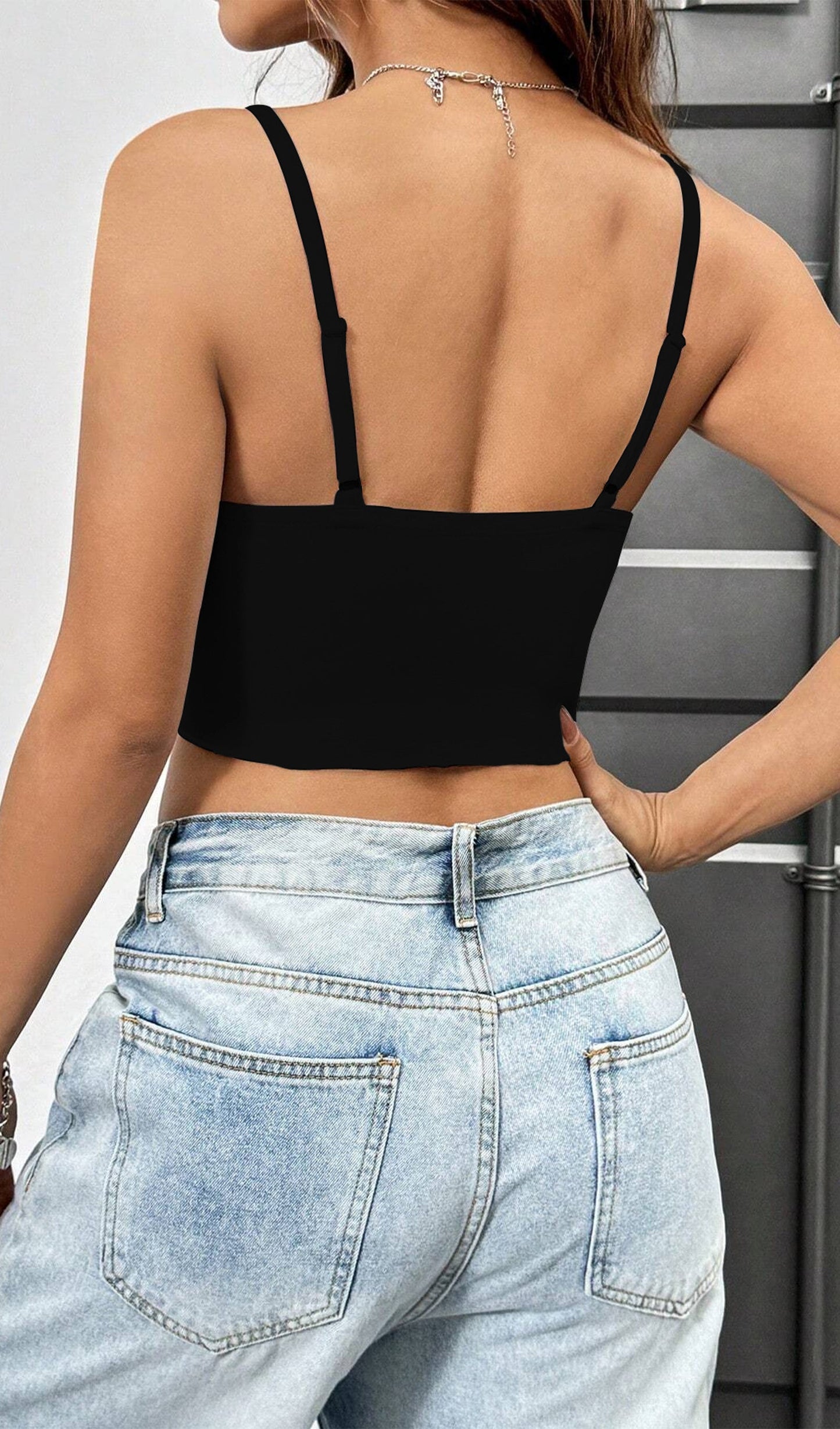 Tie Ups Fitted Kırpık Üst