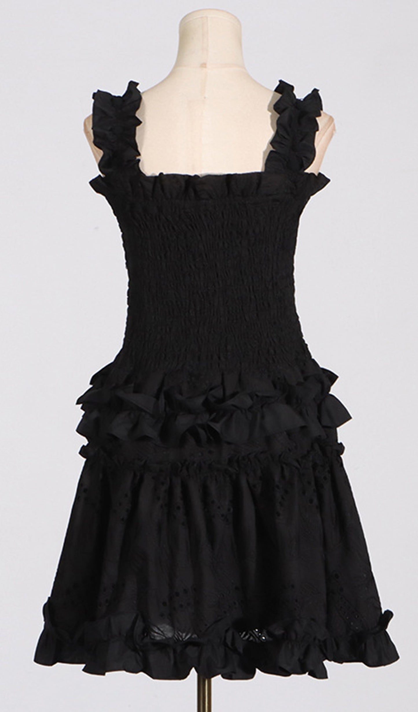 Fırfırlı Slip Mini Elbise Pamuk