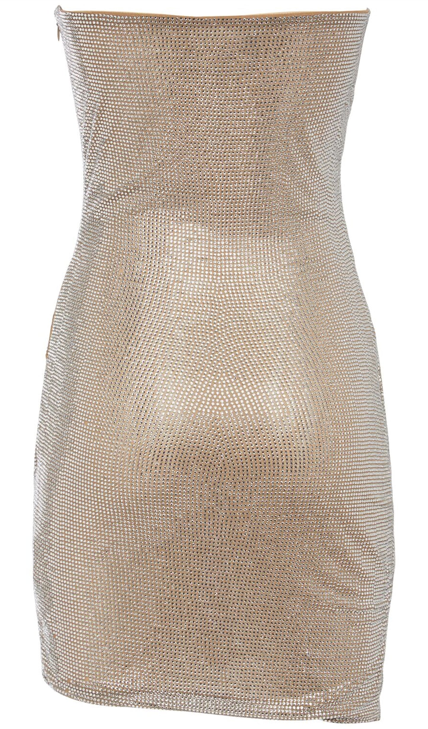 Kristal Süslemeli Mini Elbise
