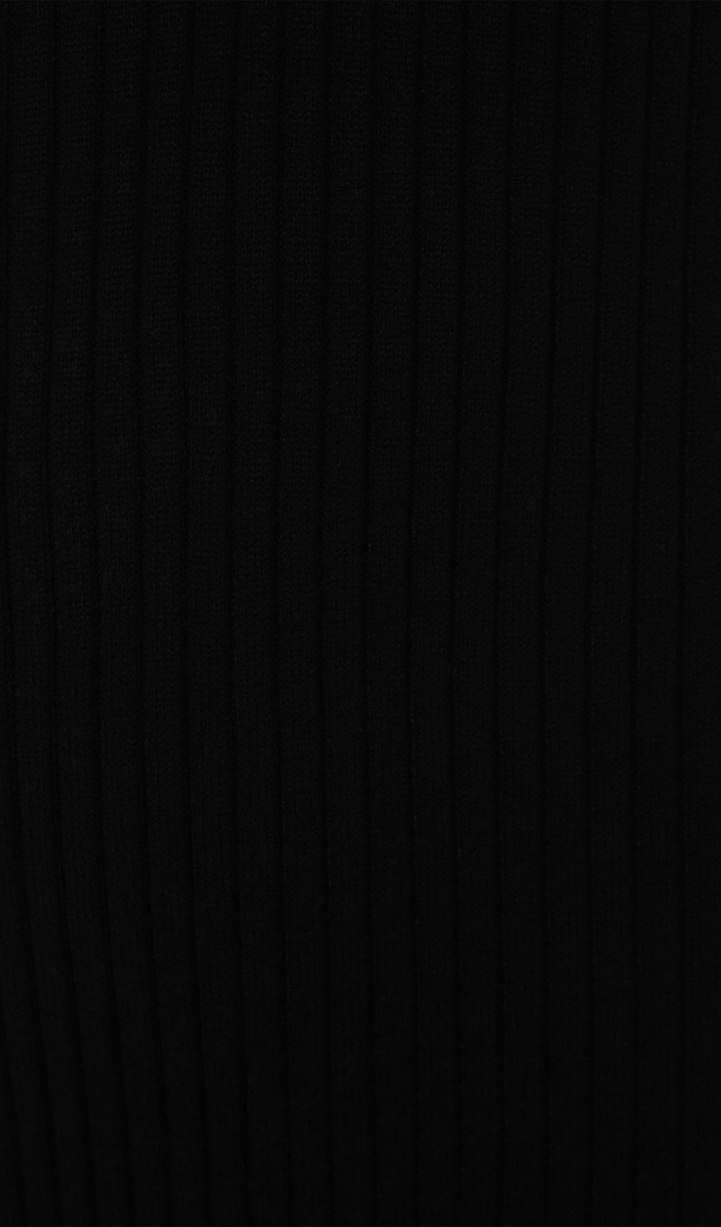 Örme Fırfırlı Midi Elbise-Siyah