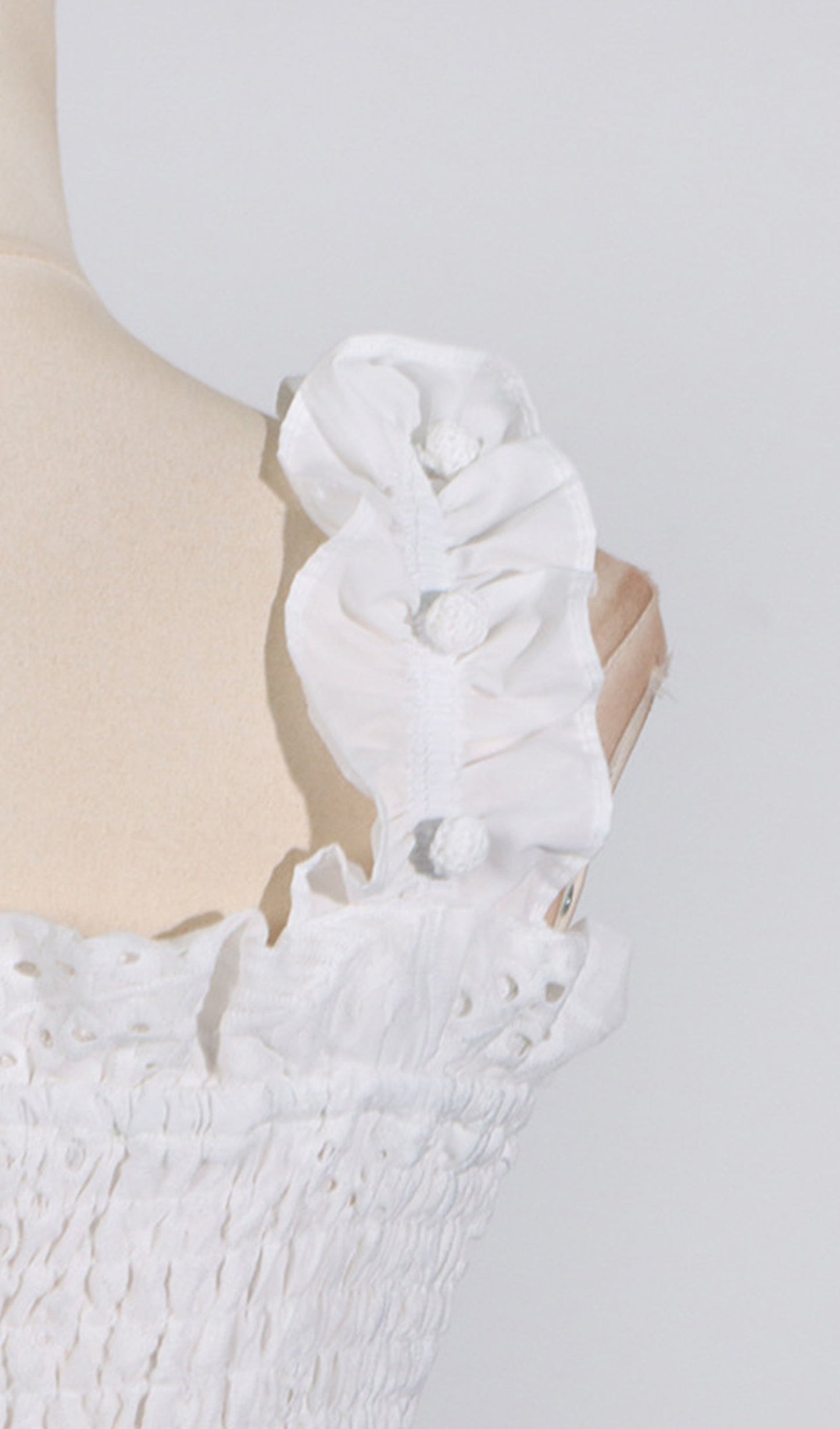 Fırfırlı Slip Mini Elbise Pamuk