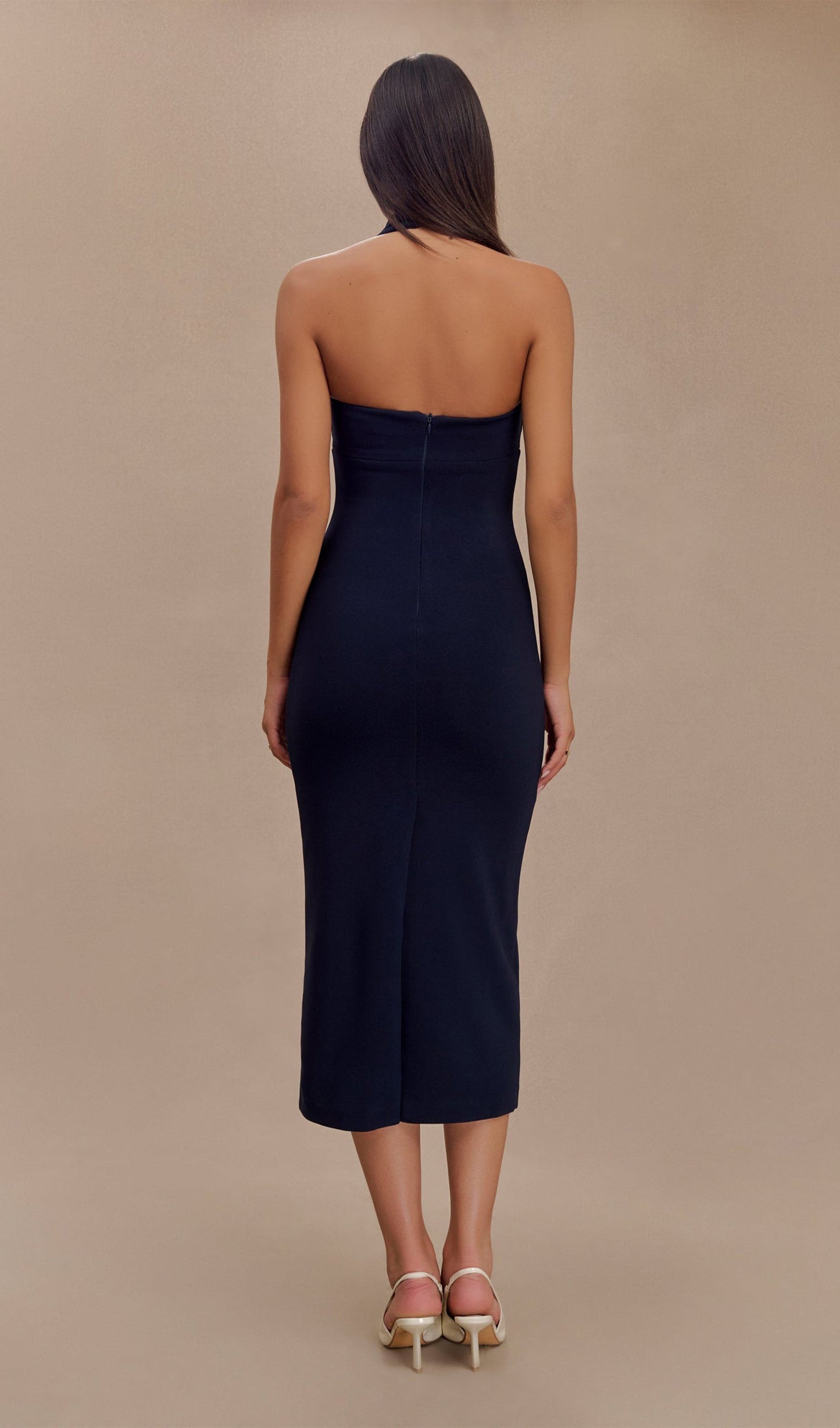Takım Elbise Halter Midi Elbise