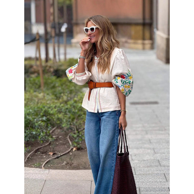 İşlemeli Boho Ceket