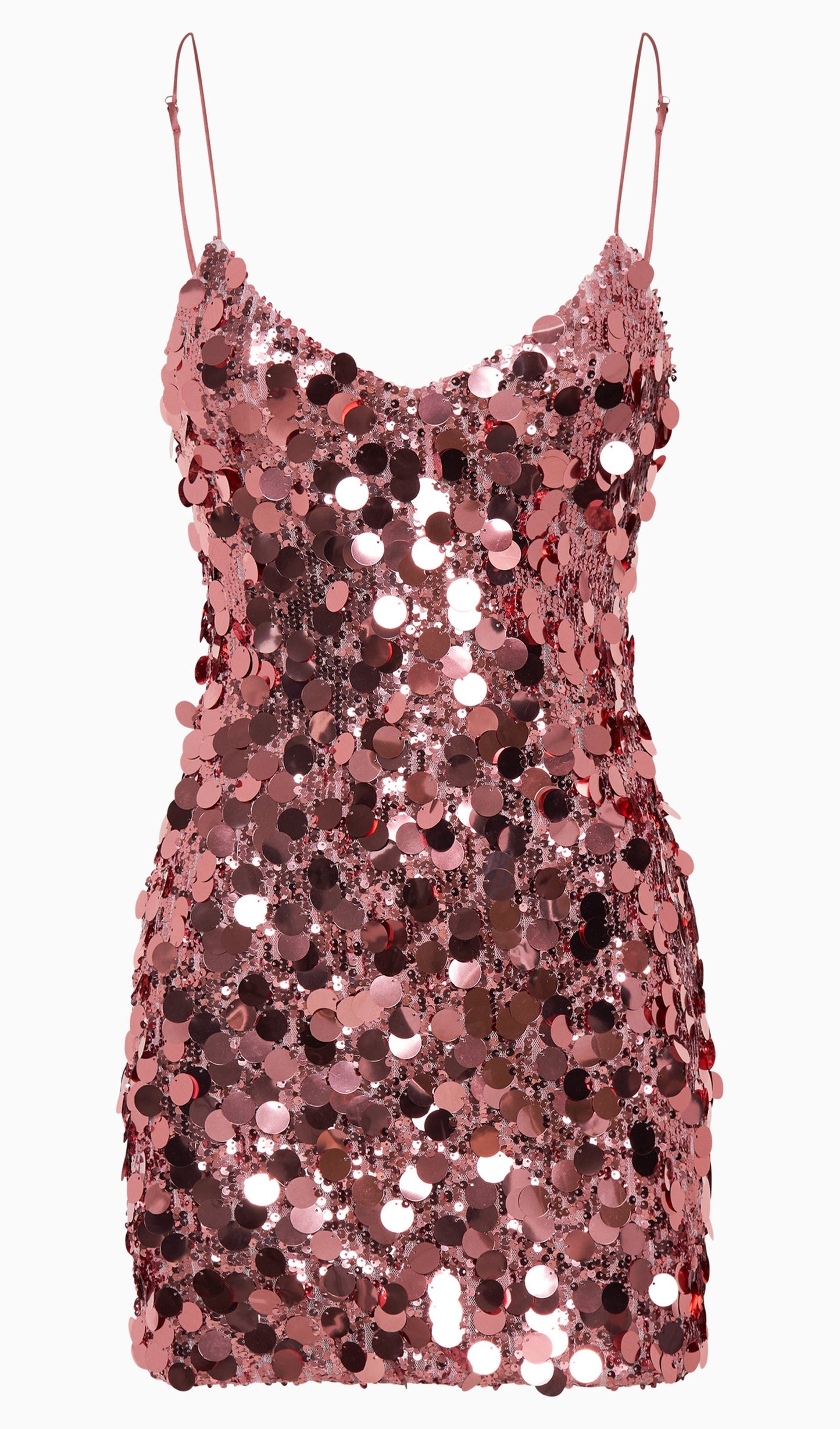 Payetli Mini Elbise - Pembe