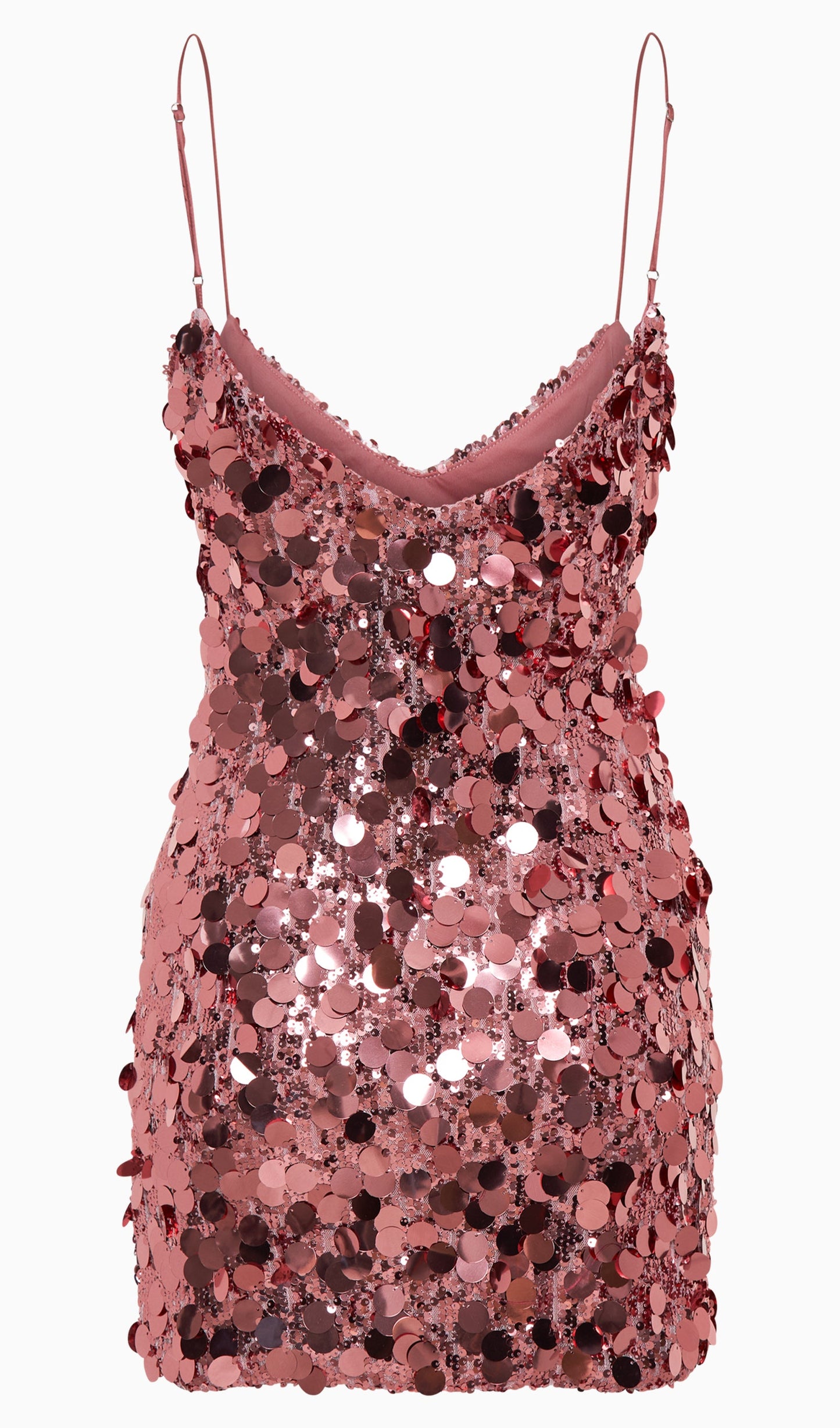 Payetli Mini Elbise - Pembe