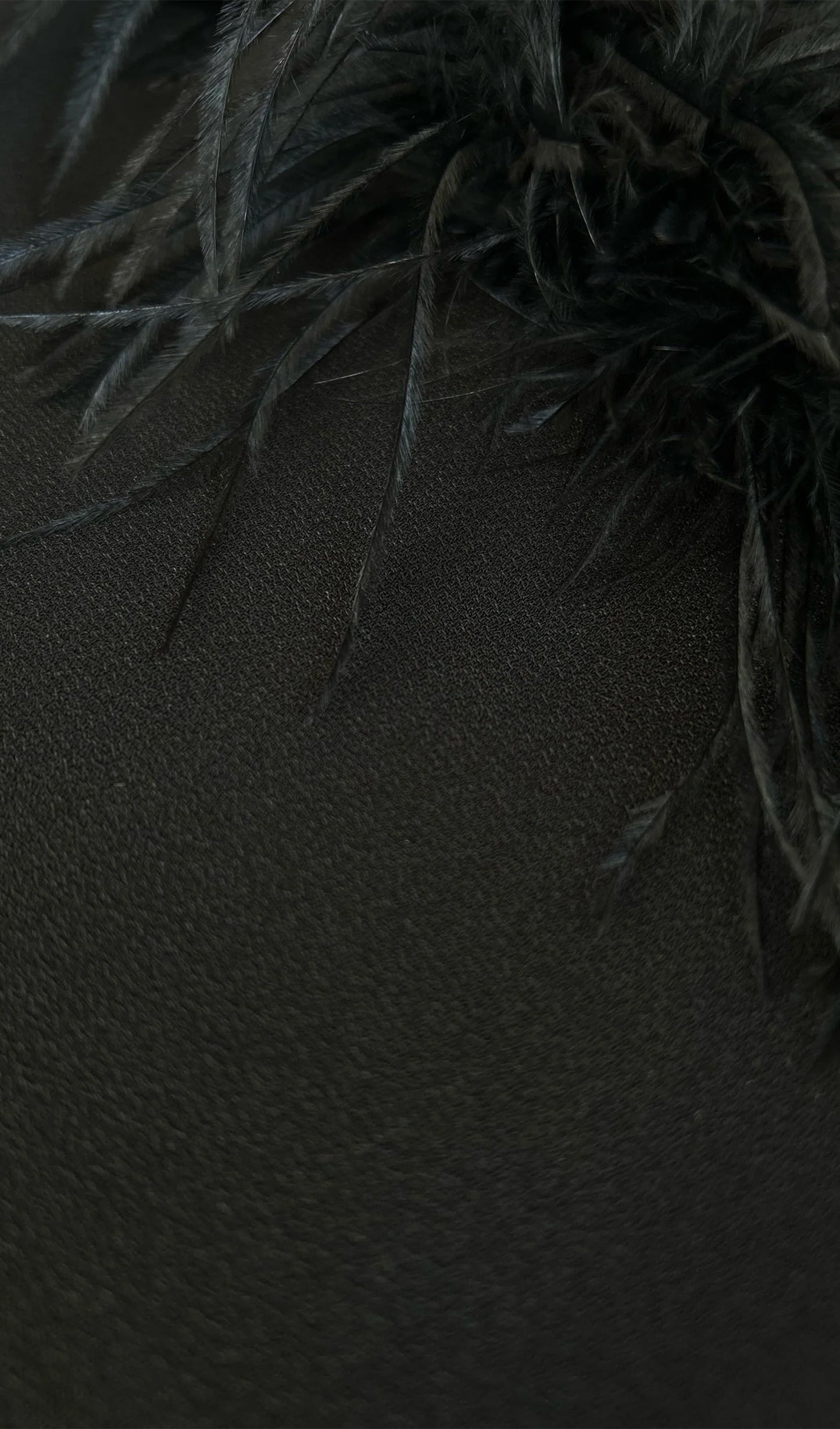 Lena Tüy Süslemeli Midi Elbise Siyah