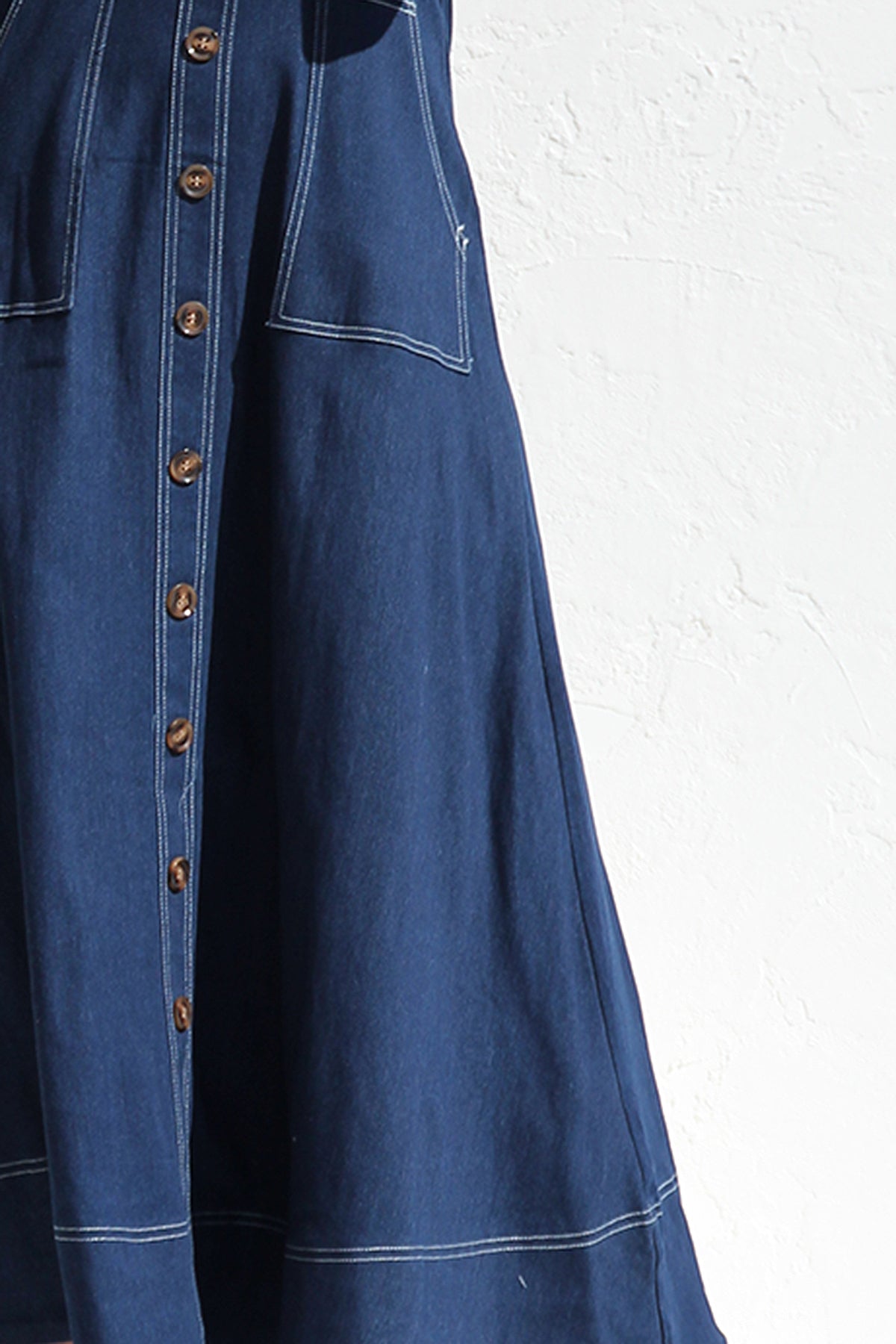 Danielle Maxi Elbise İndigo Denim