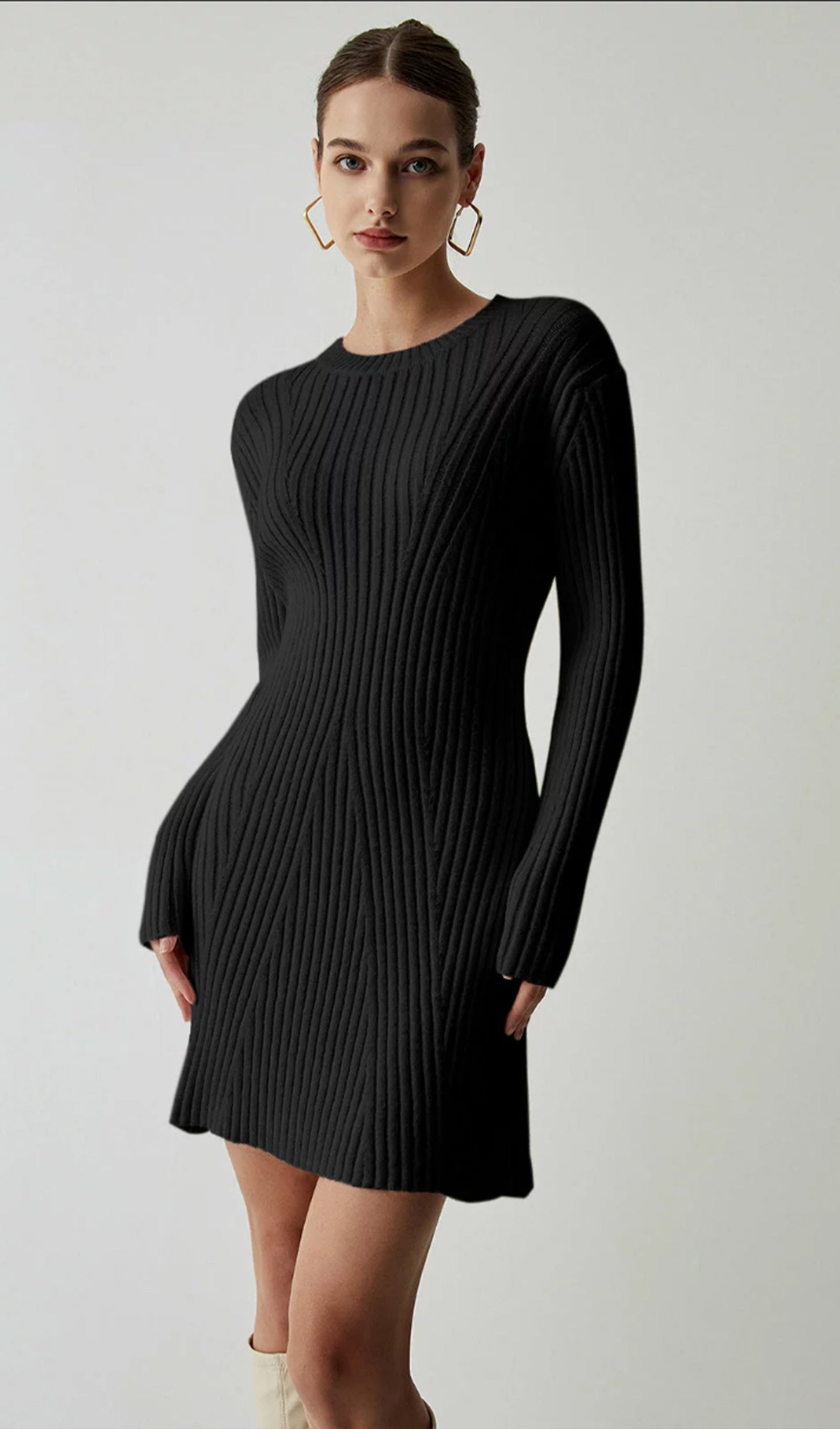 Ribana Jersey A-Siluet Mini Elbise