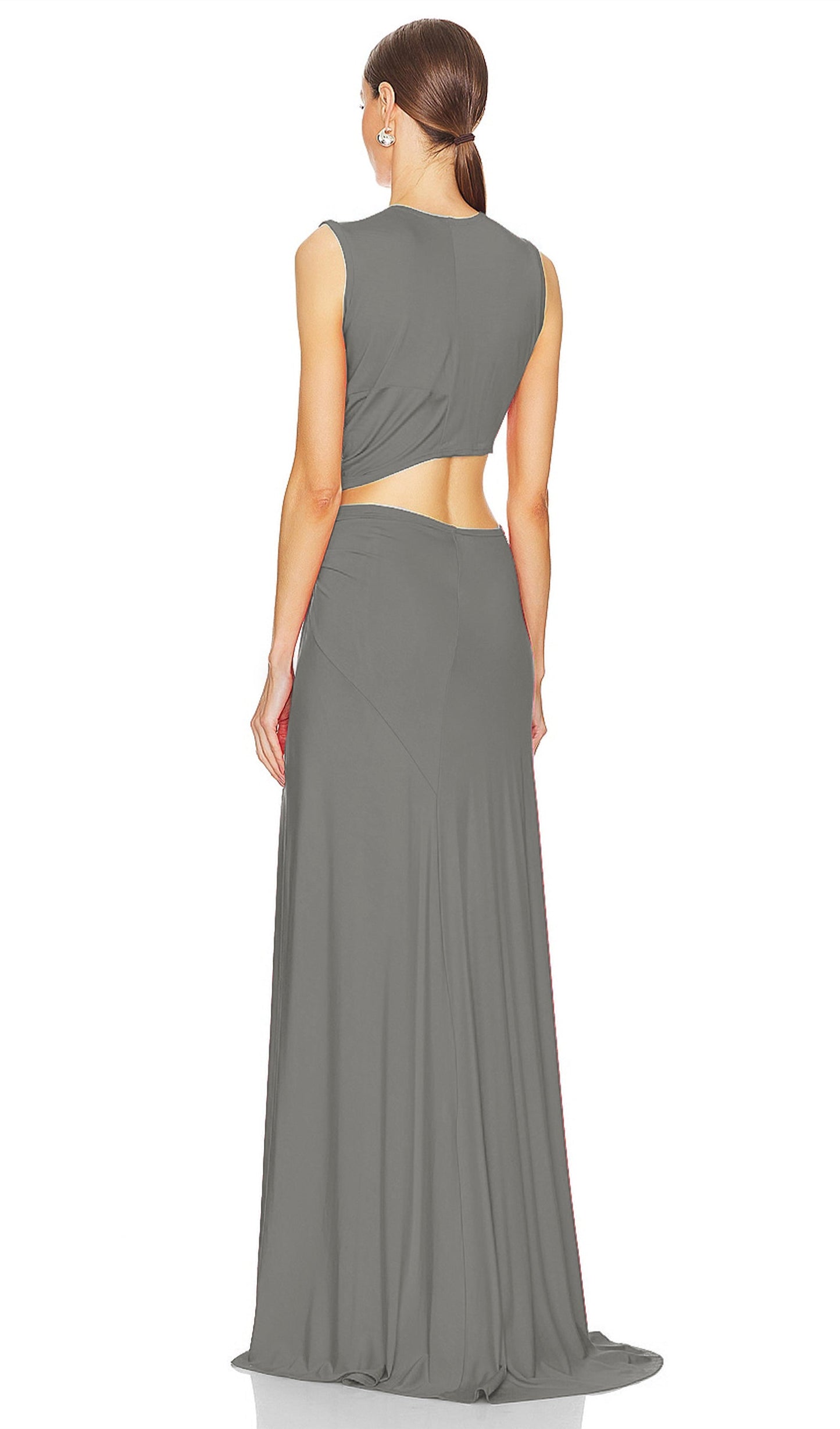 Tek Omuz Kesimli Pareo -Gri