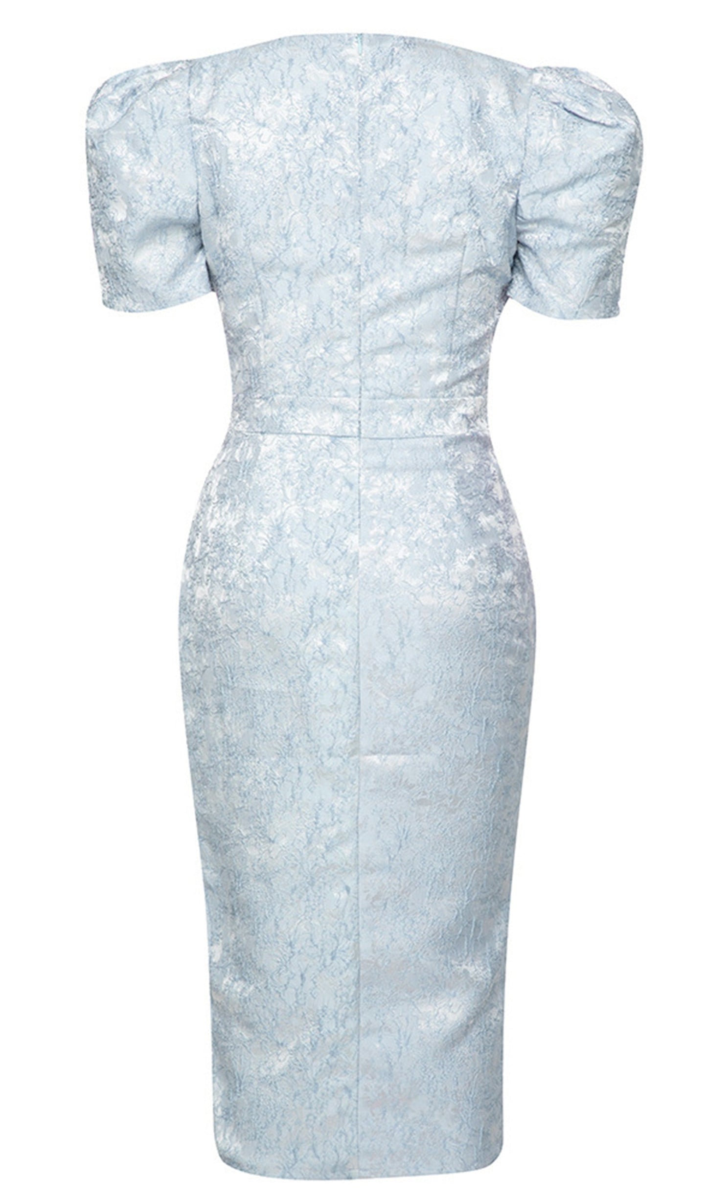 Yırtmaçlı Bodycon Pileli Balo Midi Elbise