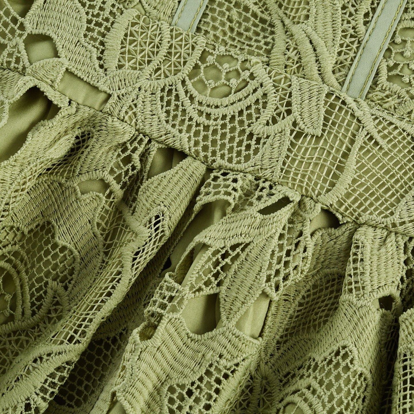 Inès Dantel Cut-Out Midi Elbise