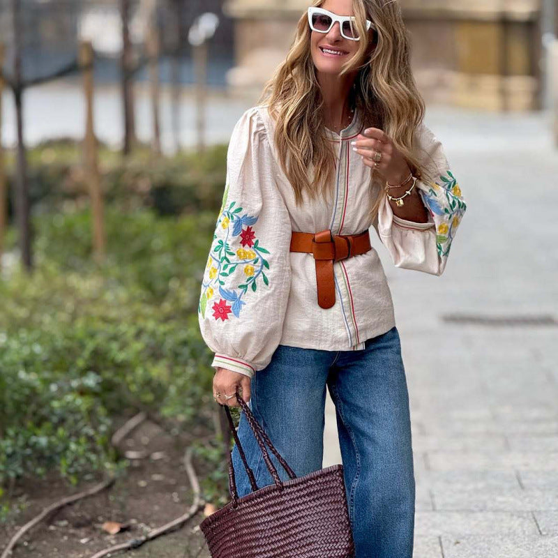 İşlemeli Boho Ceket