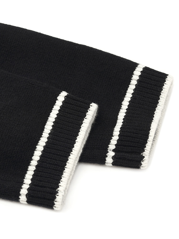 Saf Yün Örgü Crop Bayan Hırka