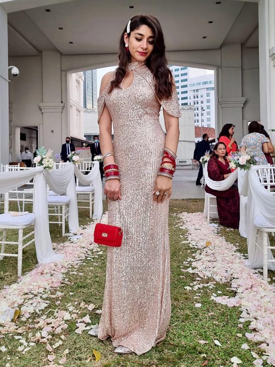 Noemi Denizkızı Kesimli Maxi Elbise