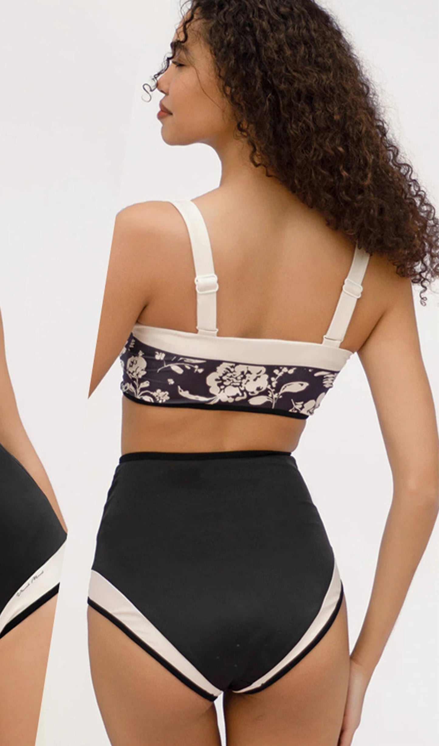 Çiçekli Yüksek Bel Bikini Takımı Mayo