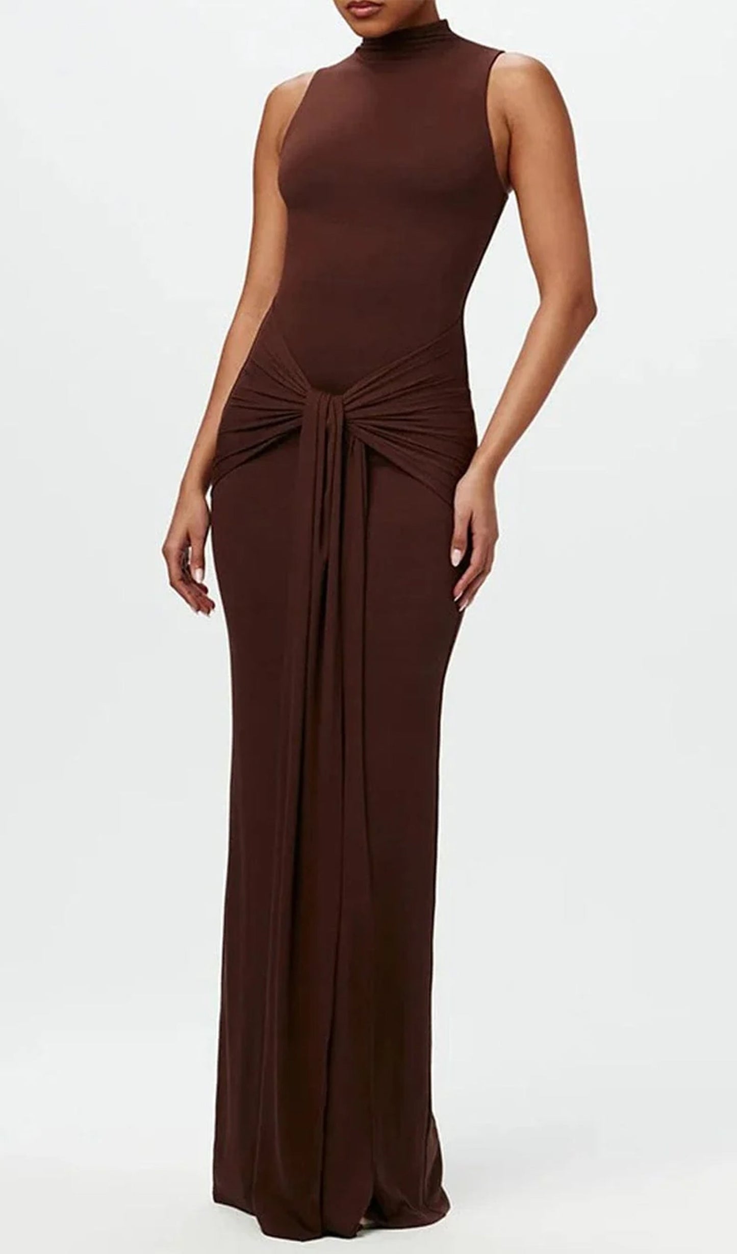 Düz Bodycon Dantelli Maksi Elbise