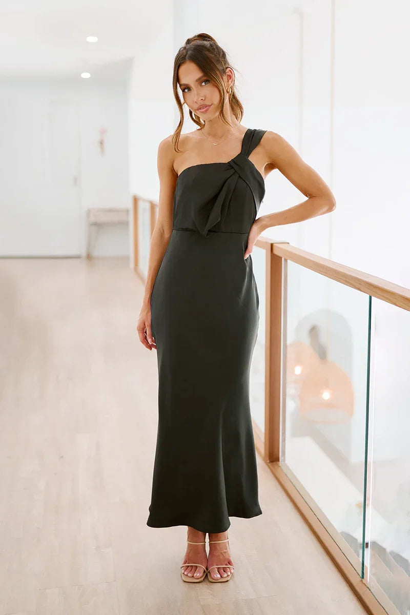 Greta Maxi Elbise - Siyah