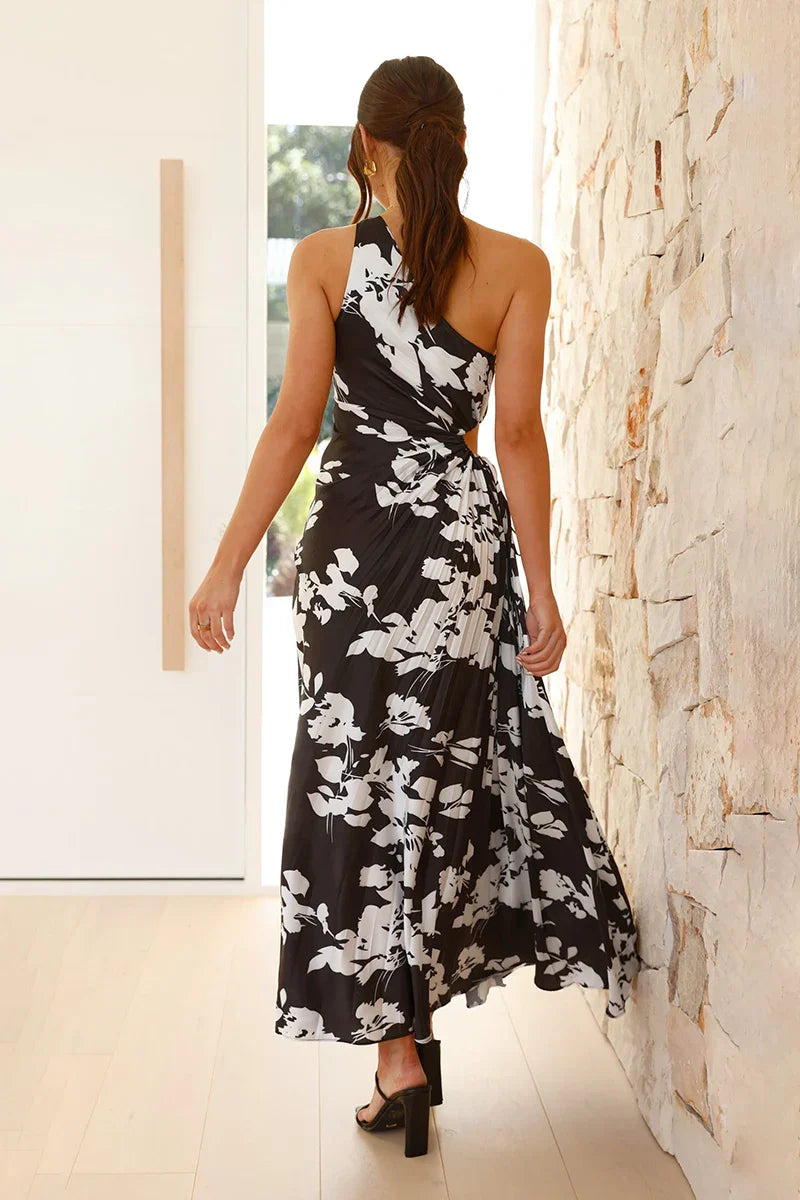 LakenMaxi Elbise - Siyah/Beyaz