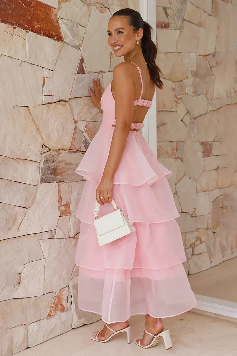 Shayla Maxi Elbise - Pembe