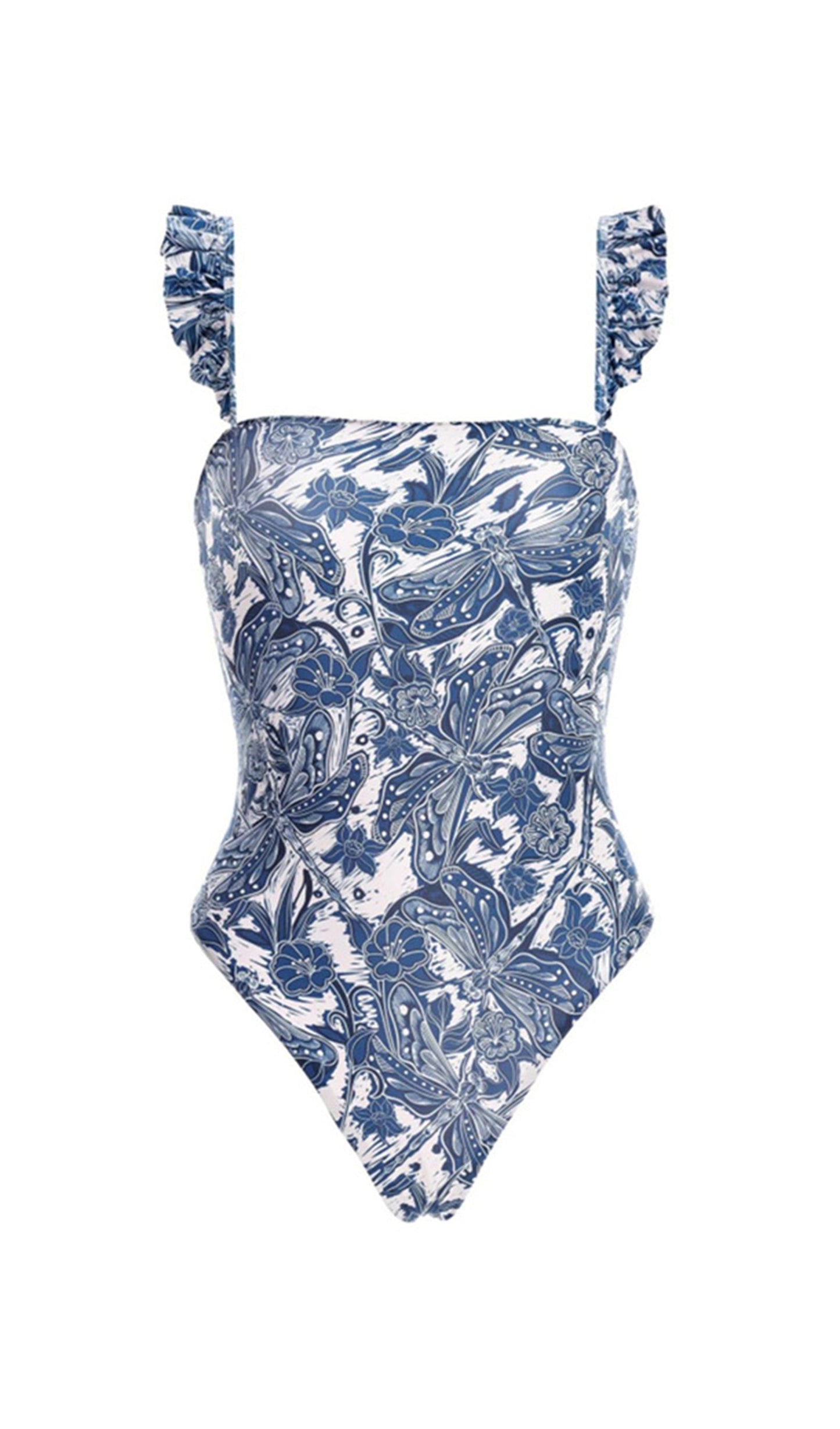 Tek Parça Mavi Mayo-Pareo