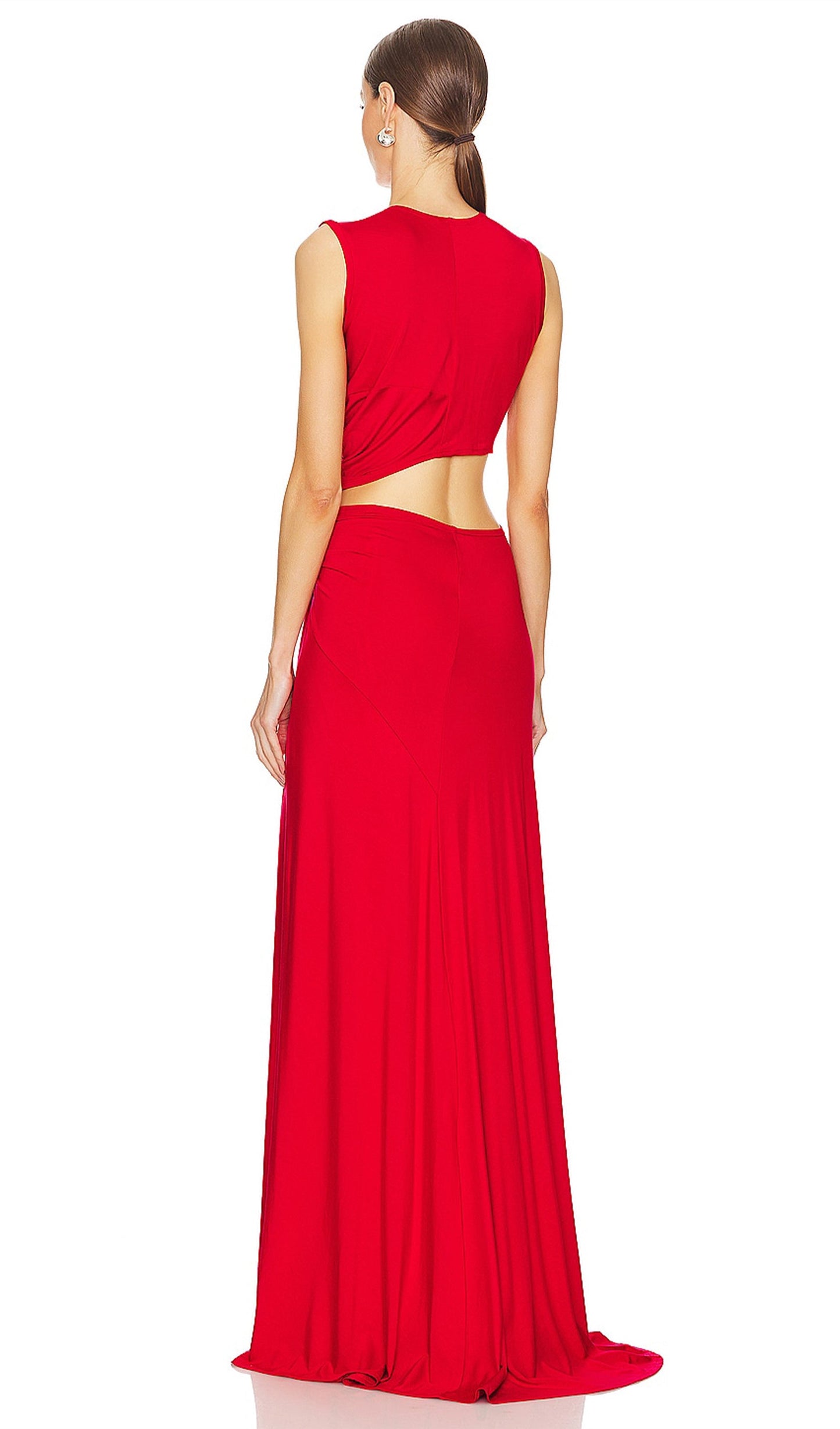 Tek Omuz Kesimli Pareo-Kırmızı