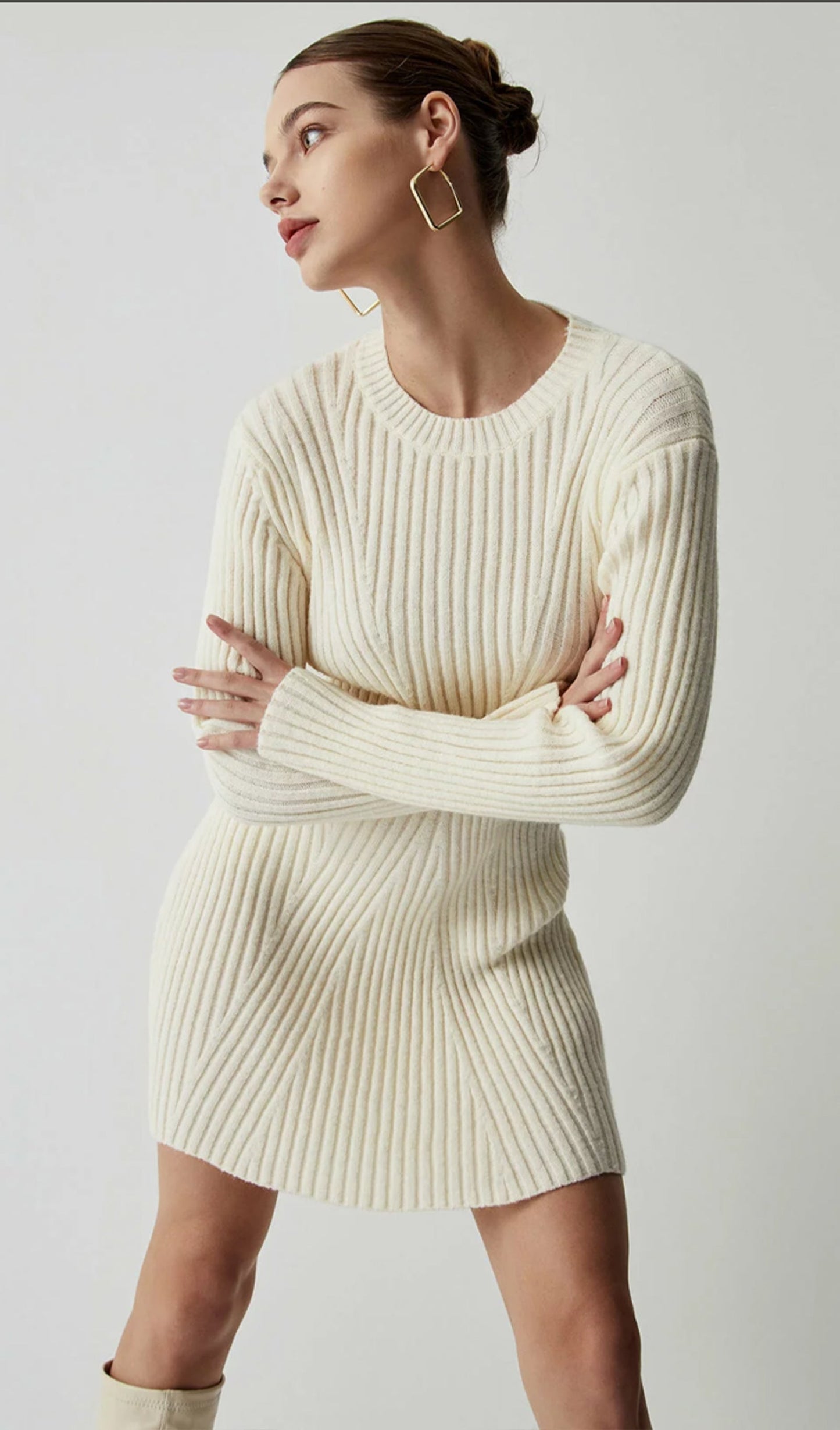 Ribana Jersey A-Siluet Mini Elbise