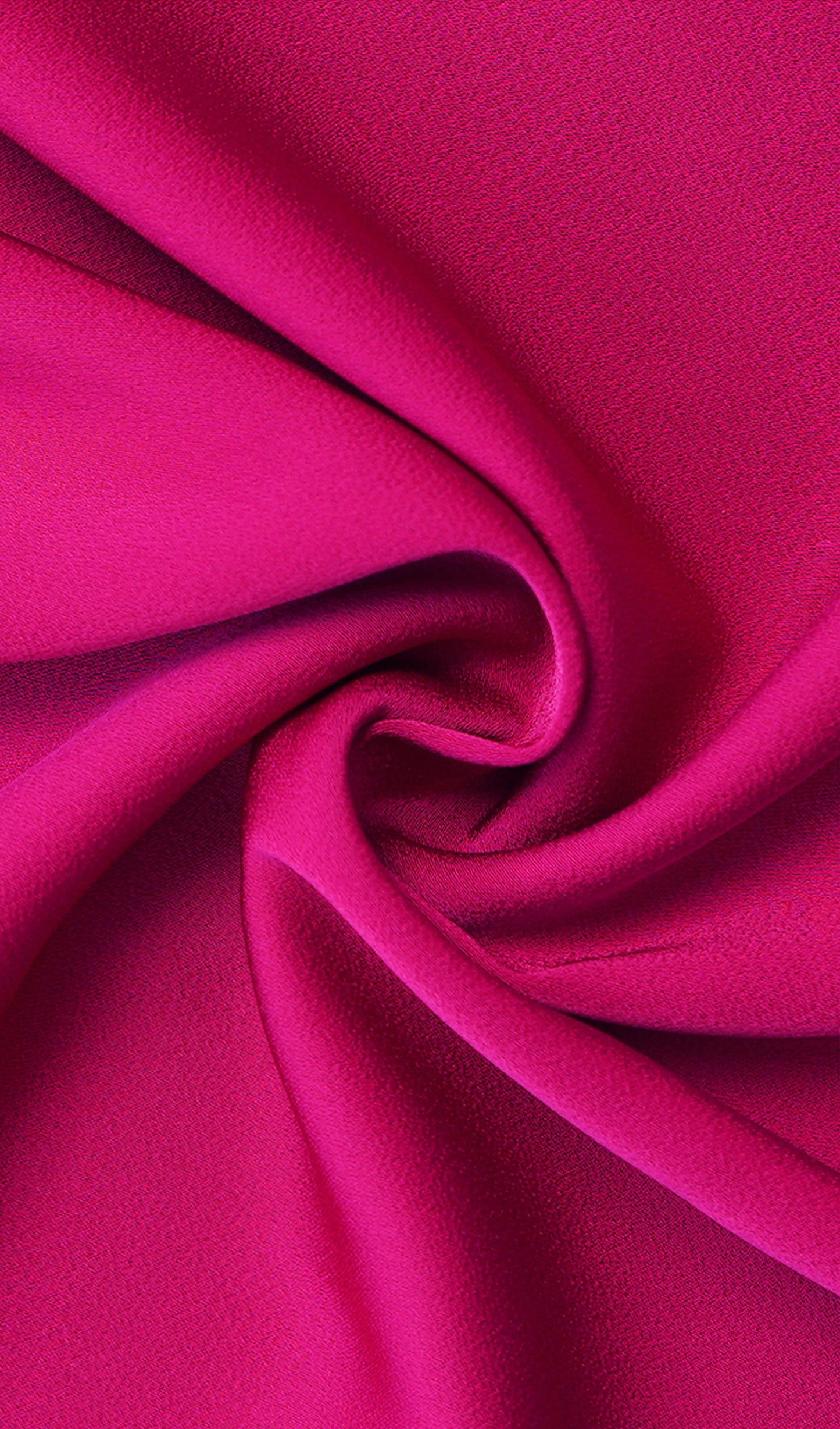 Gül Kırmızısı Yüksek Bel Solid Midi Elbise