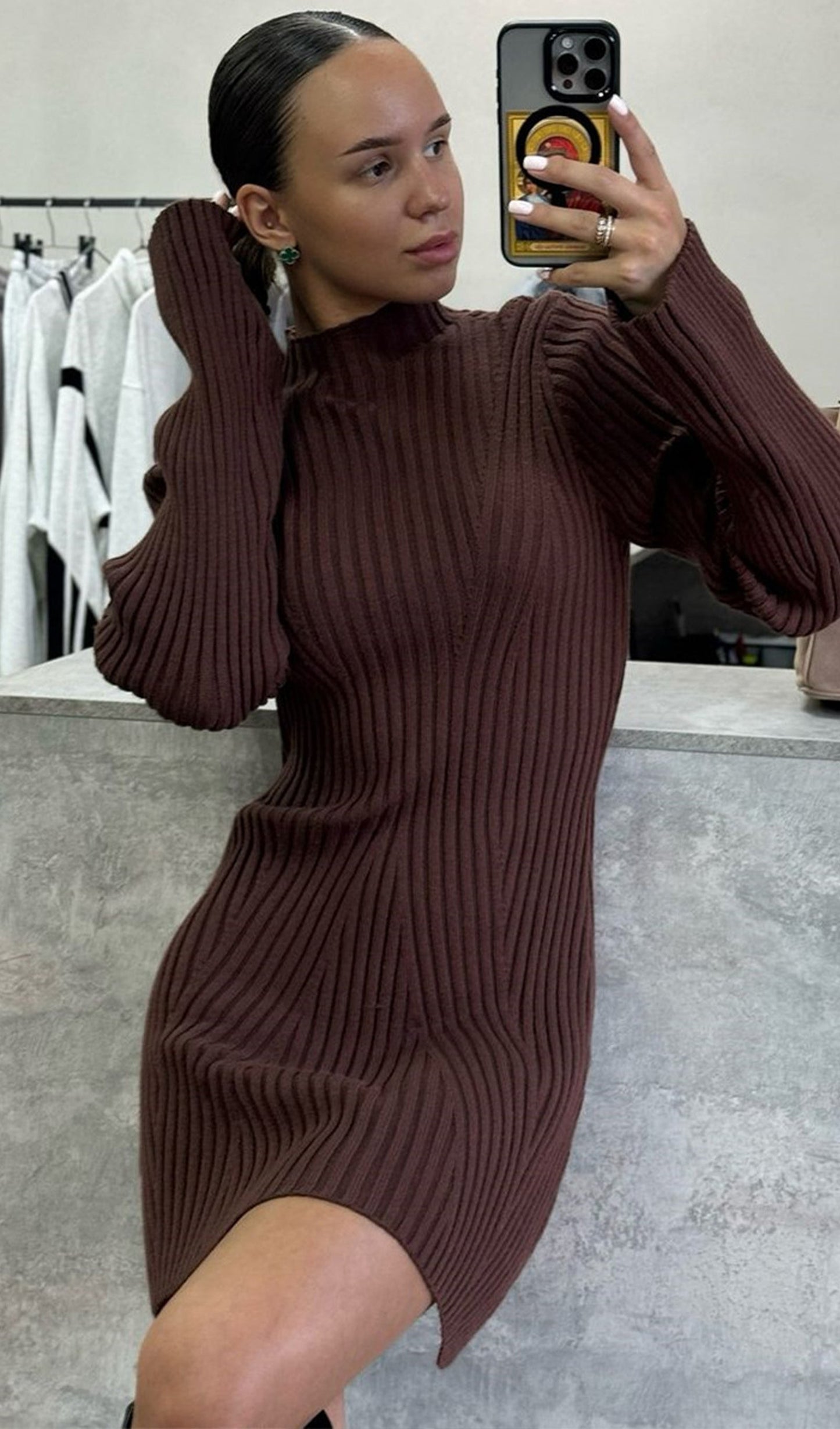 Ribana Jersey A-Siluet Mini Elbise