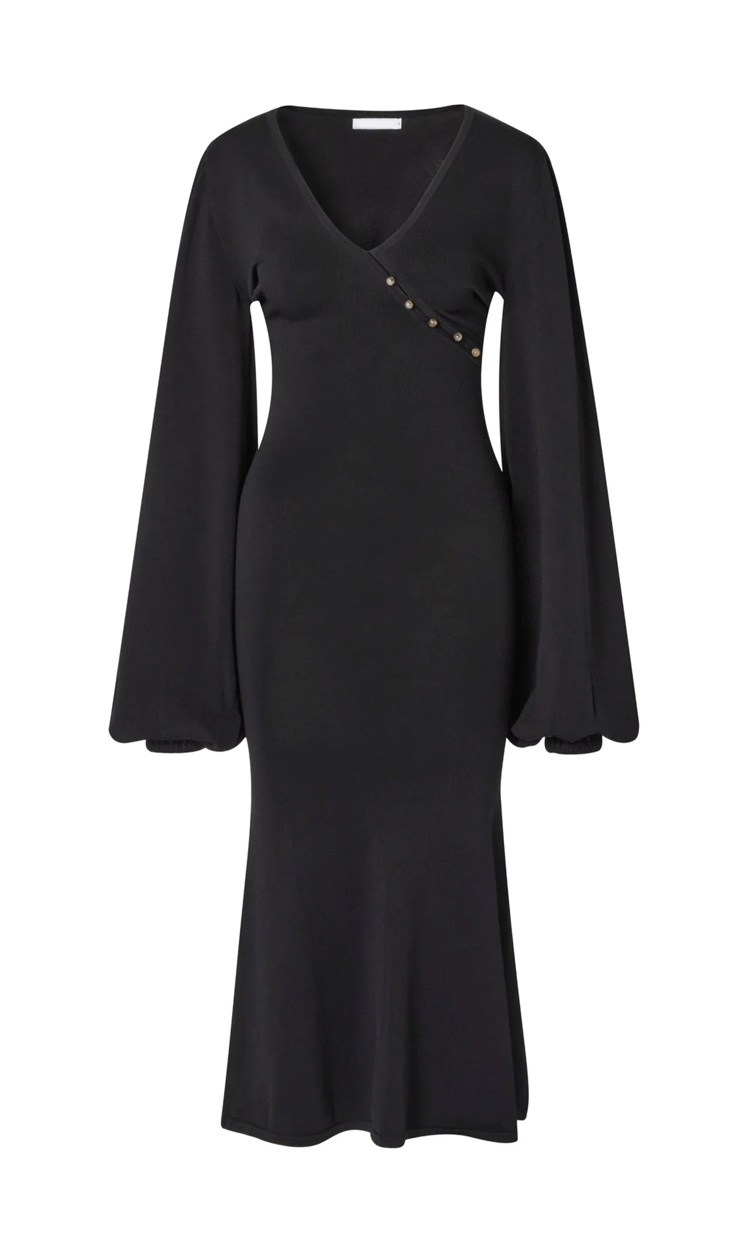 Kum Saati Silüetli Midi Elbise