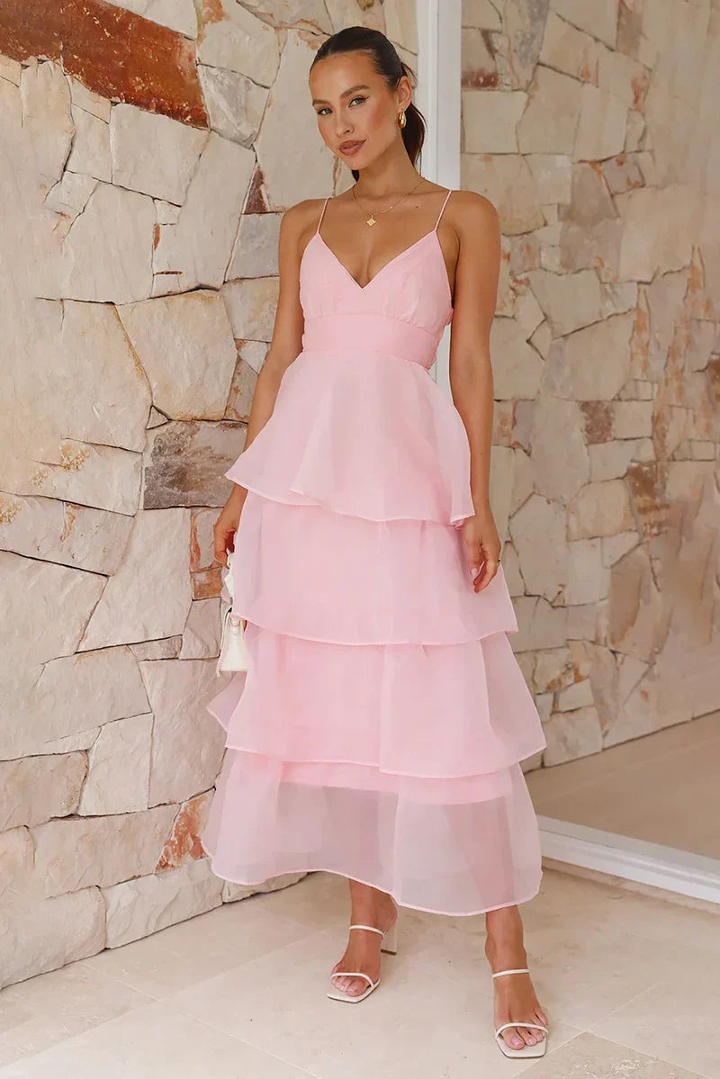Shayla Maxi Elbise - Pembe