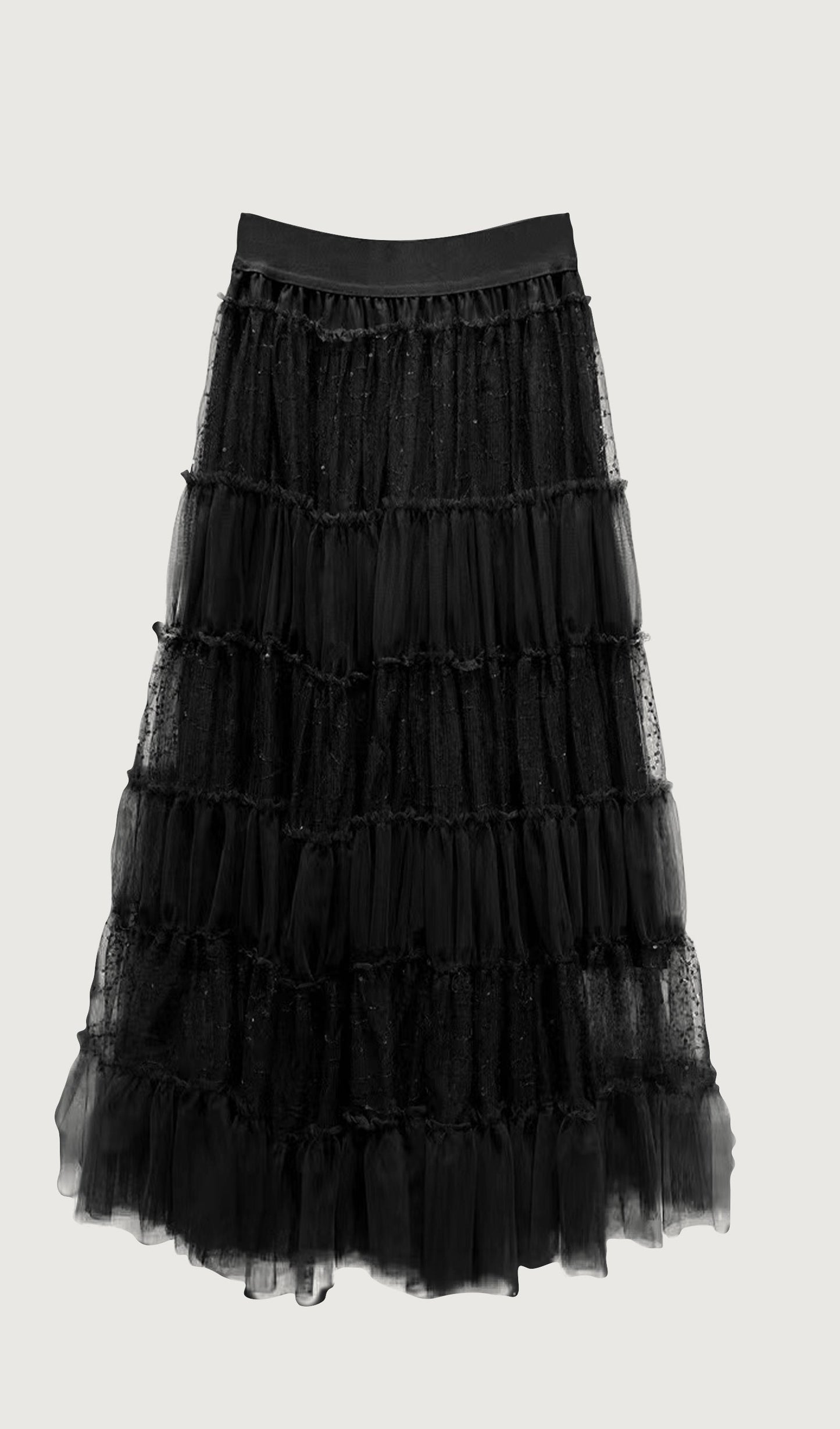 Dantel Pileli Panel Etek