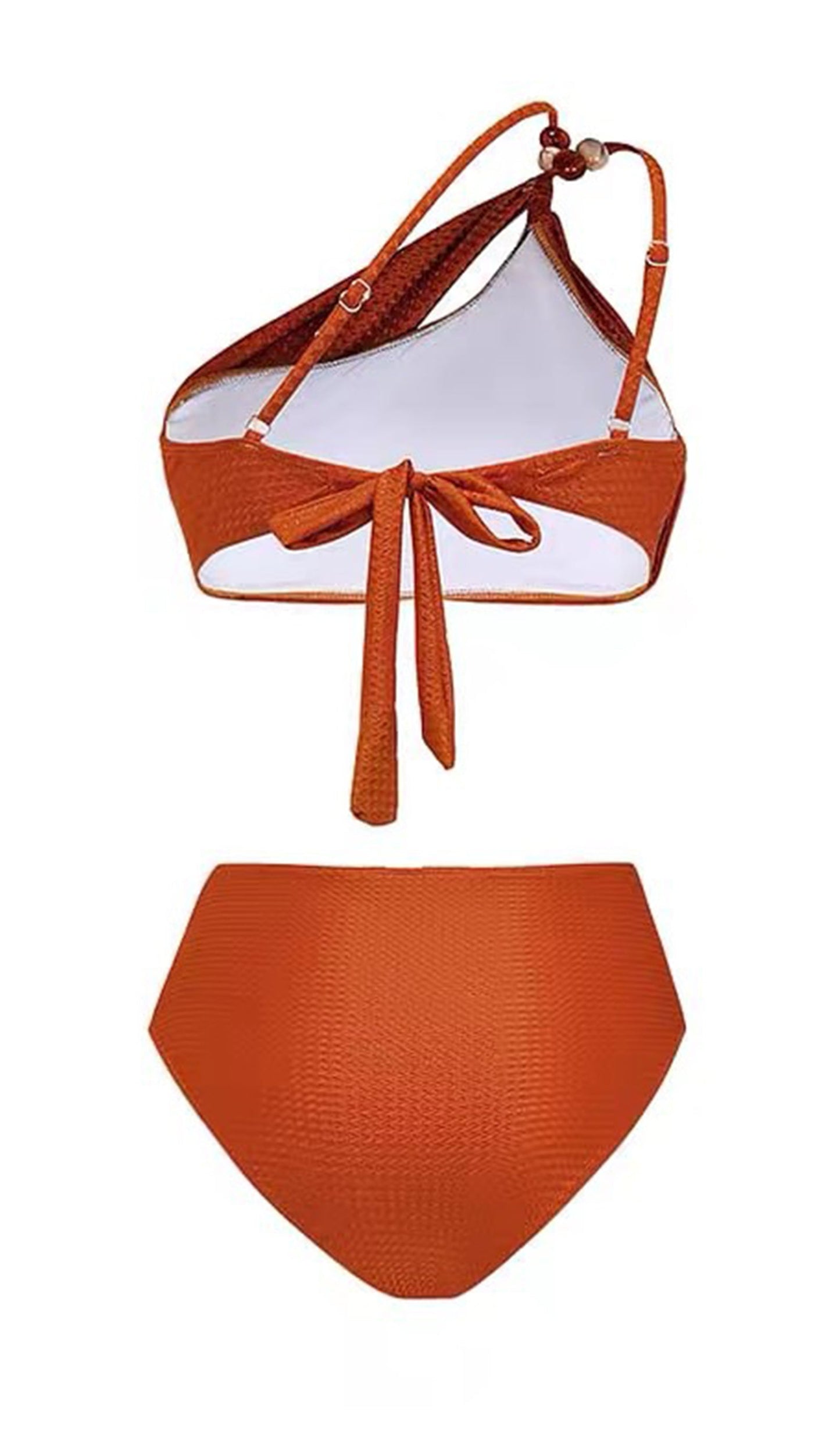 Bikini Takımı Turuncu Tropikal Mayo-Pareo Takım