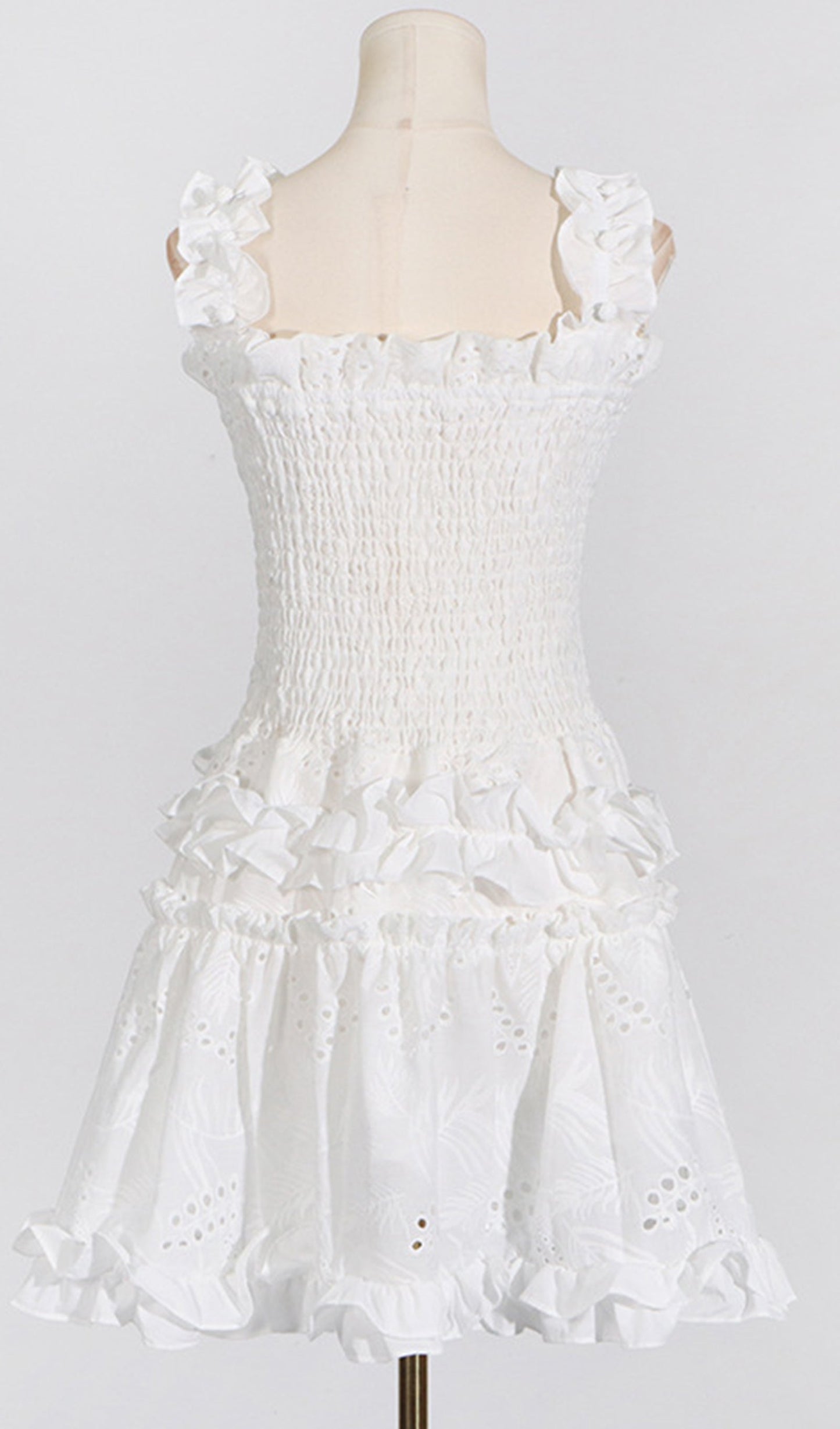 Fırfırlı Slip Mini Elbise Pamuk