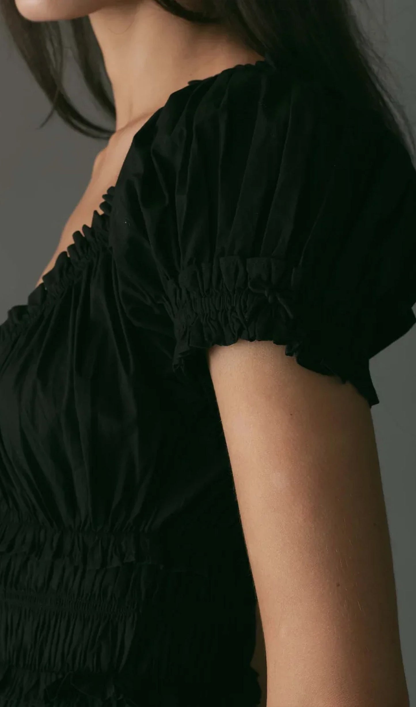 Fırfırlı Fit ve Flare Midi Elbise