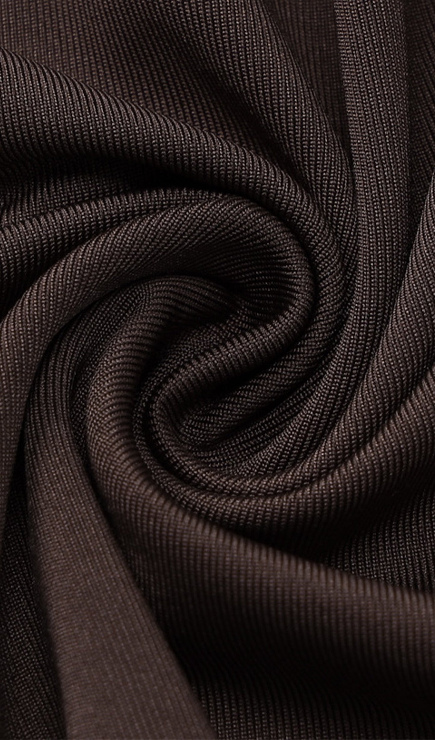 Trendy Dökümlü Jersey Yırtmaçlı Maksi Elbise-Kahverengi