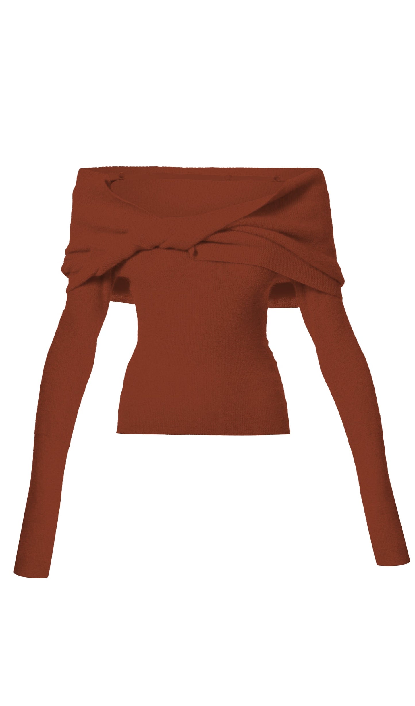 Ascua Kapalı Omuz Örme Kazak Jumper Üst