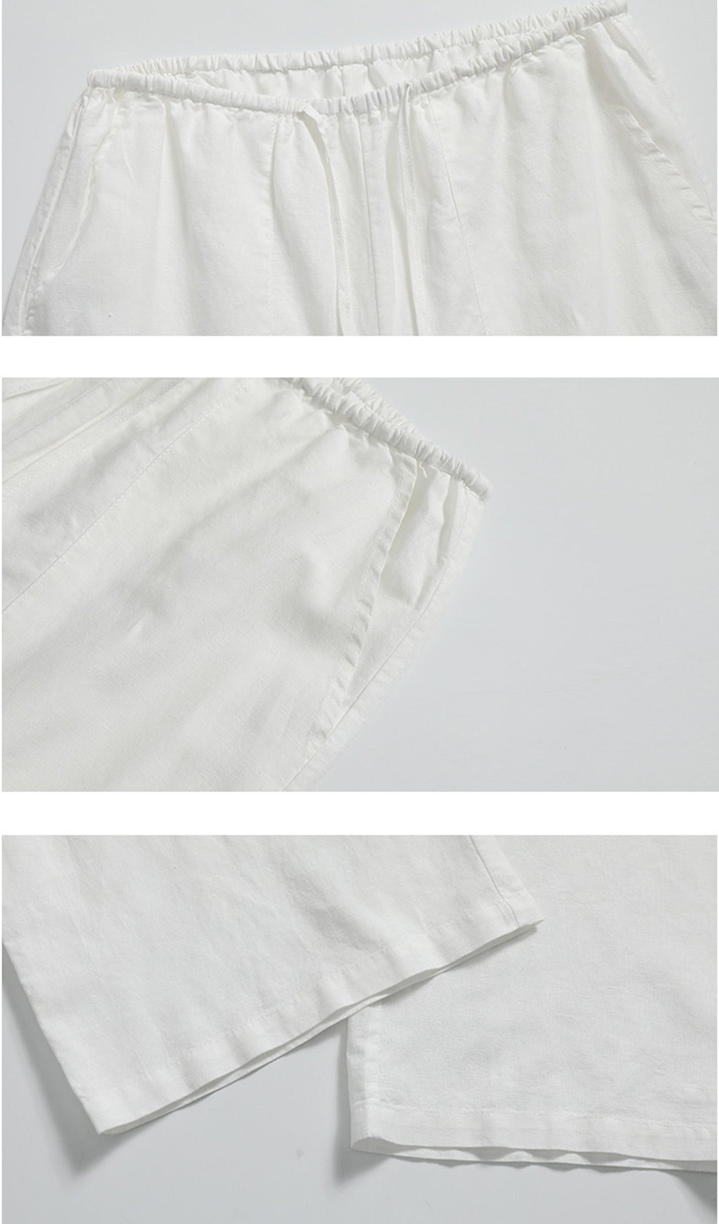 Bol Kravatlı Pantolon Beyaz