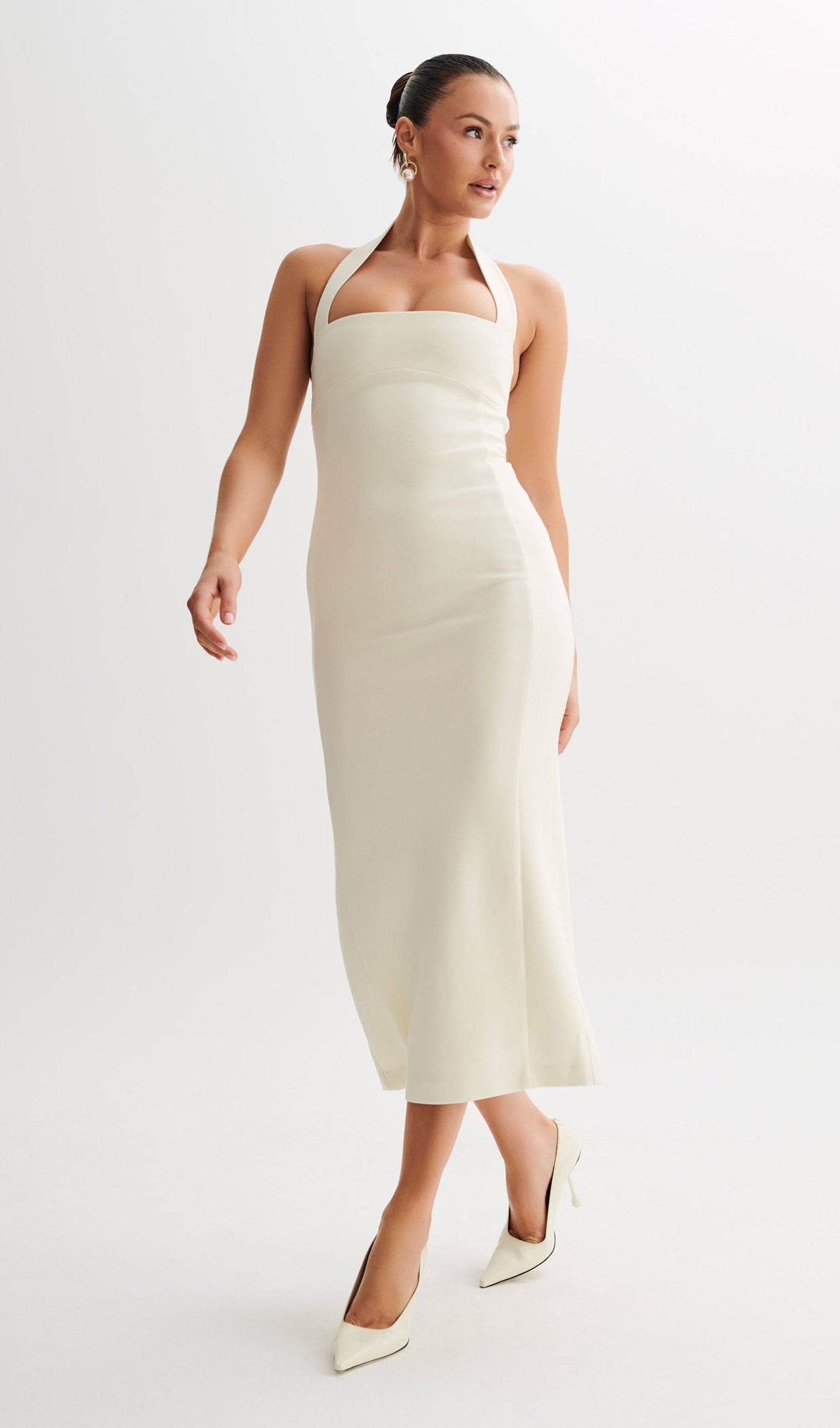 Takım Elbise Halter Midi Elbise