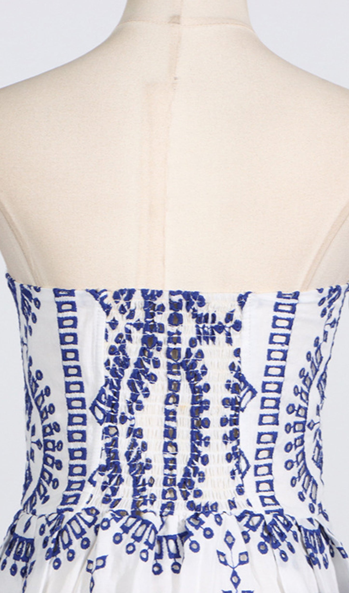 Çiçekli Fit ve Flare Midi Salıncak Bandeau Elbise