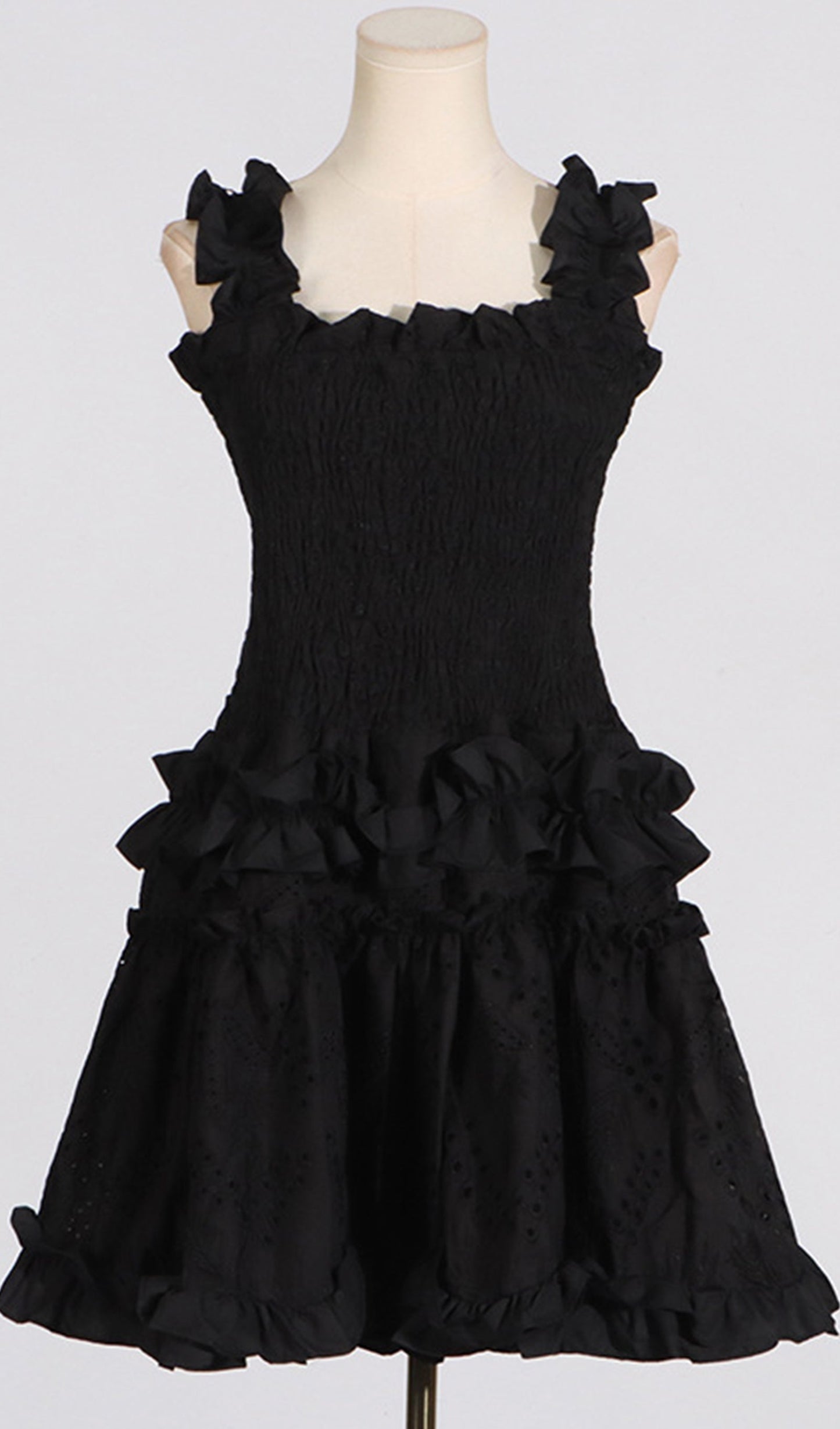 Fırfırlı Slip Mini Elbise Pamuk