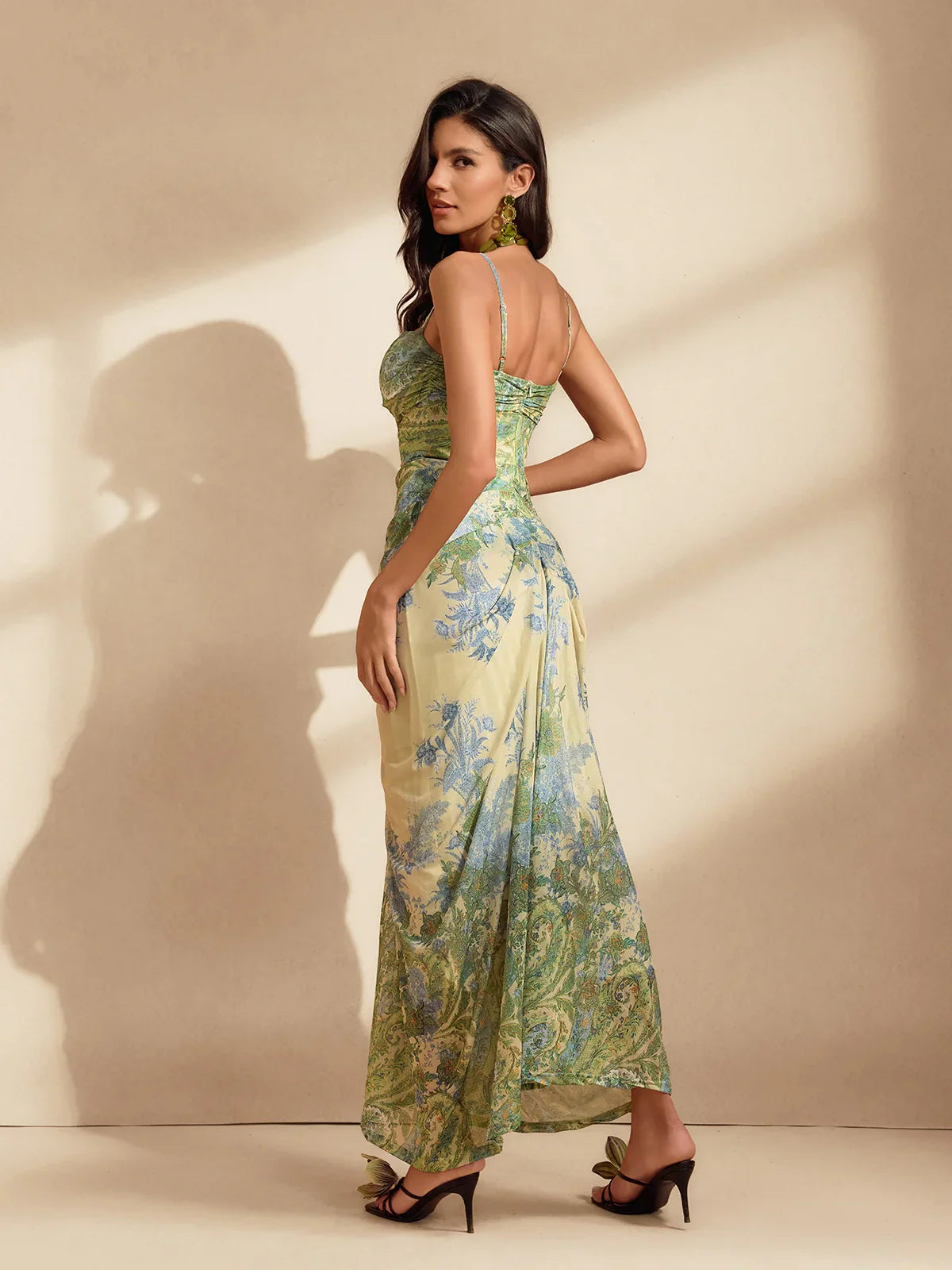 Eden Botanik Drapeli Maxi Elbise